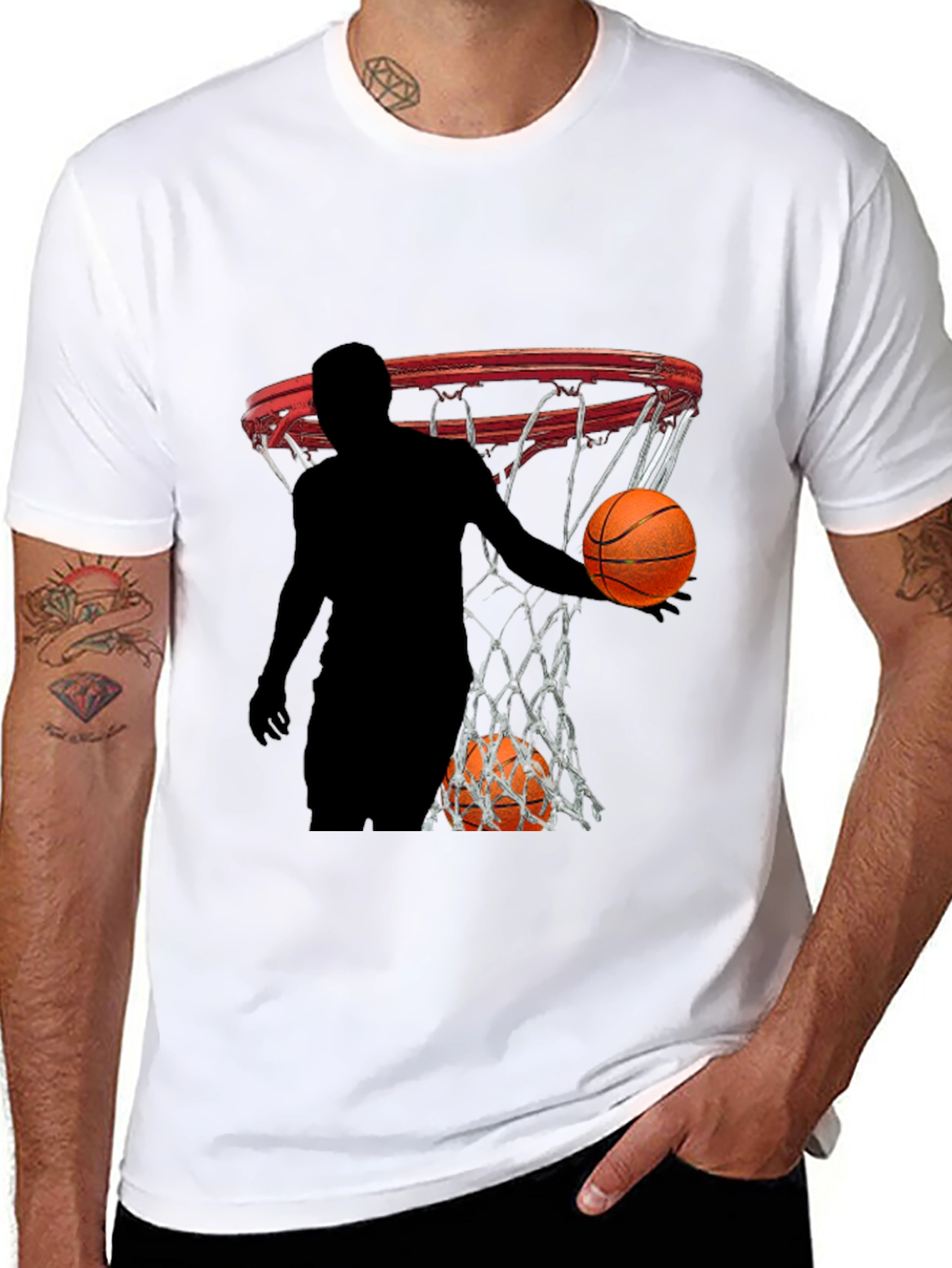 Basketball Graphic Tee - Slam Dunk Style