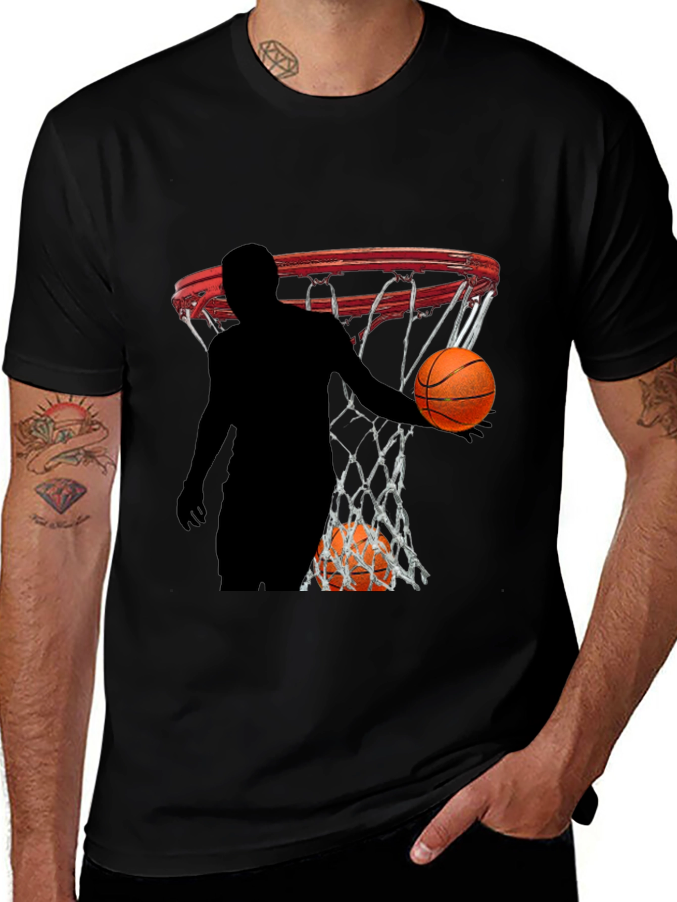 Basketball Graphic Tee - Slam Dunk Style