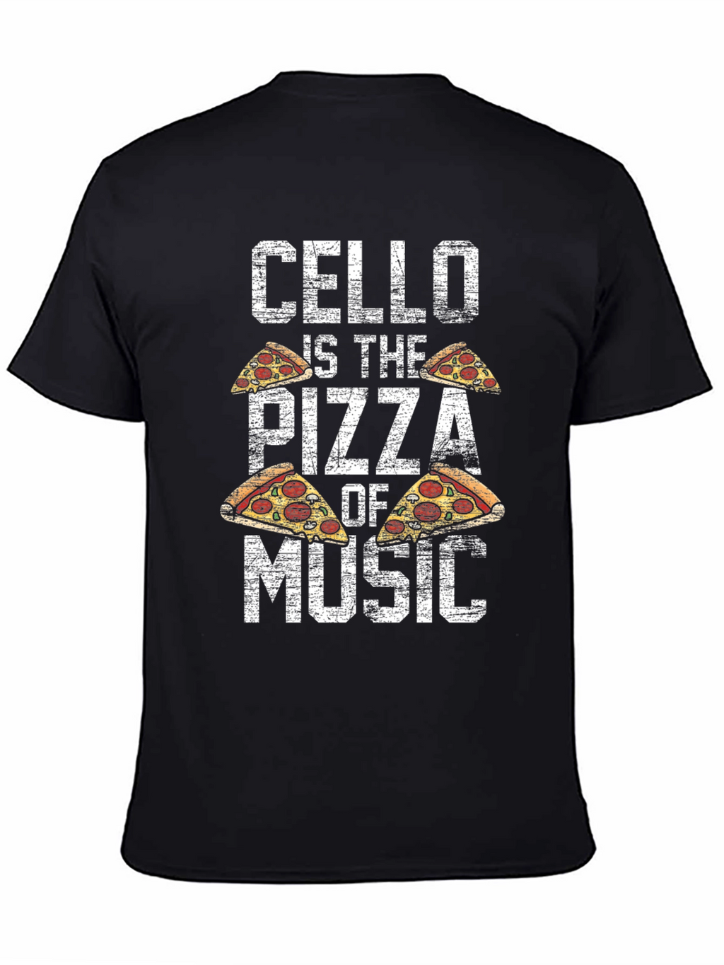 Cello Pizza Music T-Shirt Funny Musician Tee