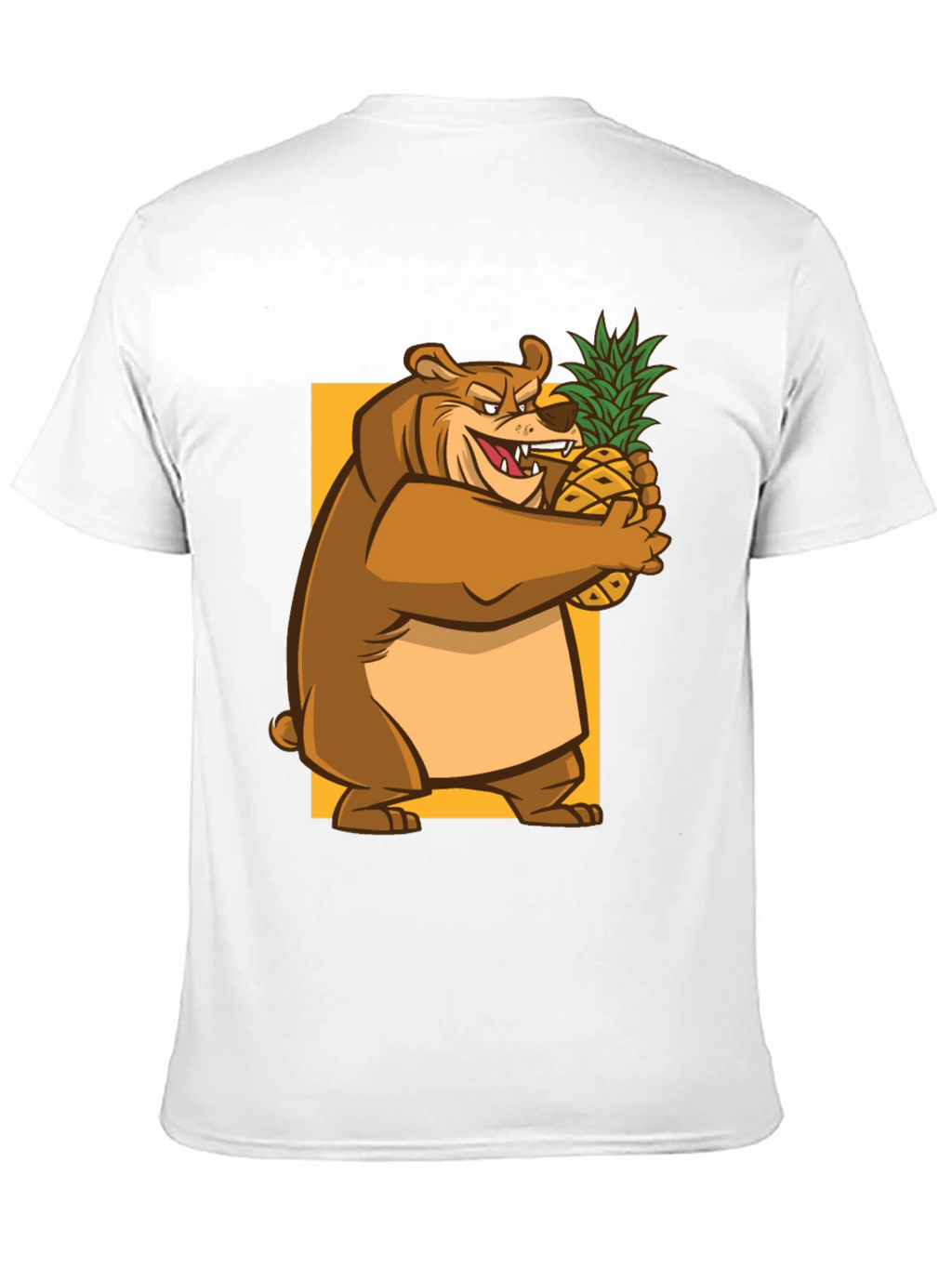 Bear Hugging Pineapple Graphic T-Shirt
