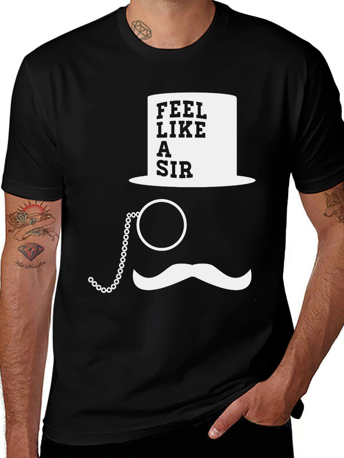 Feel Like A Sir Graphic Tee - Black