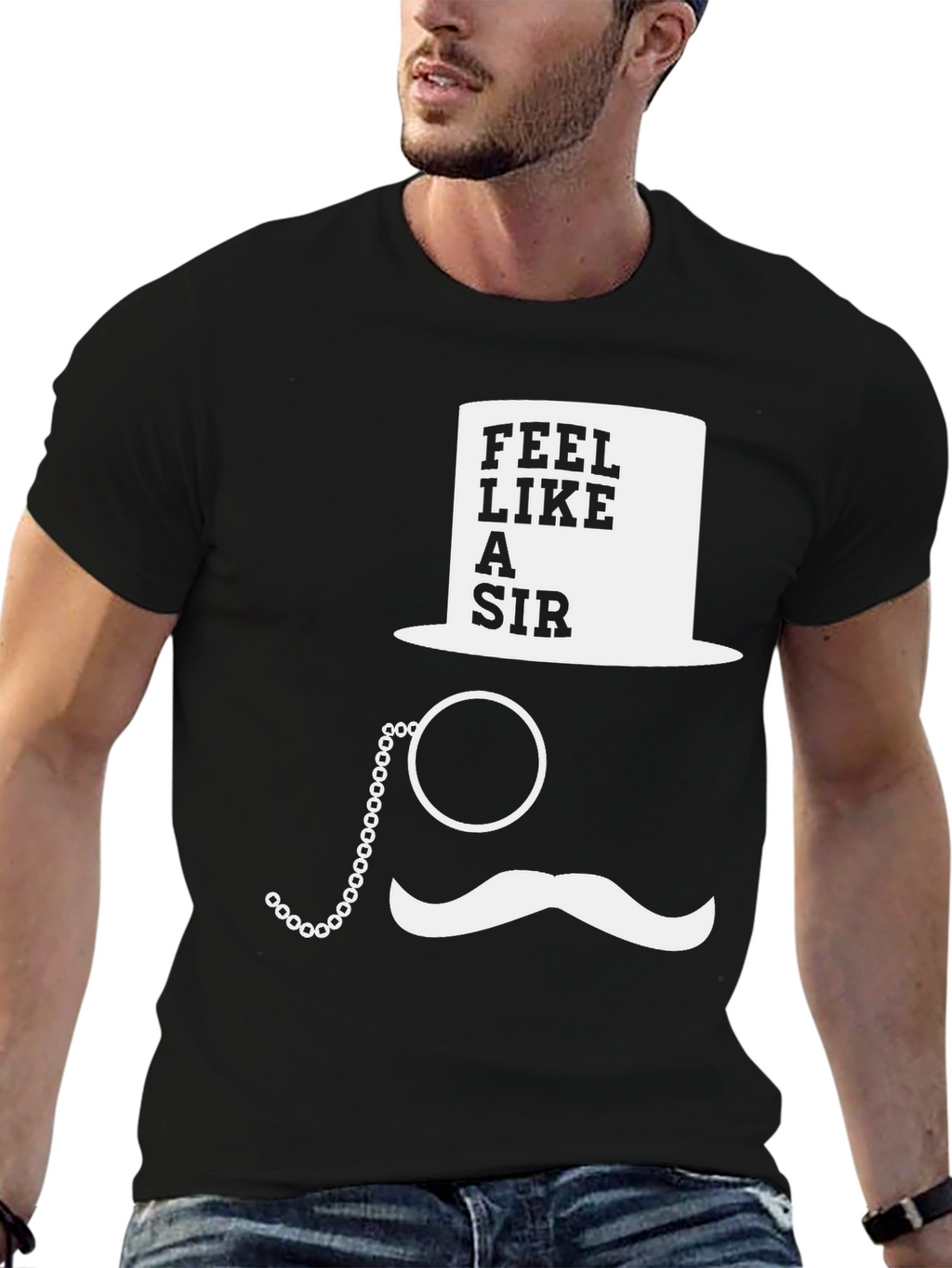 Feel Like A Sir Graphic Tee - Black