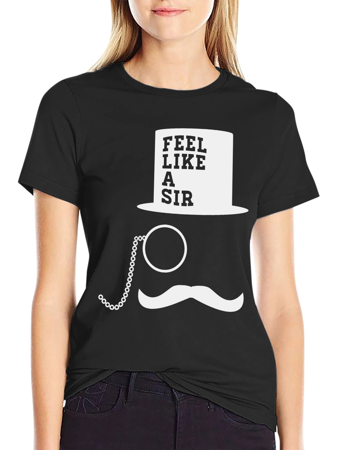 Feel Like A Sir Graphic Tee - Black