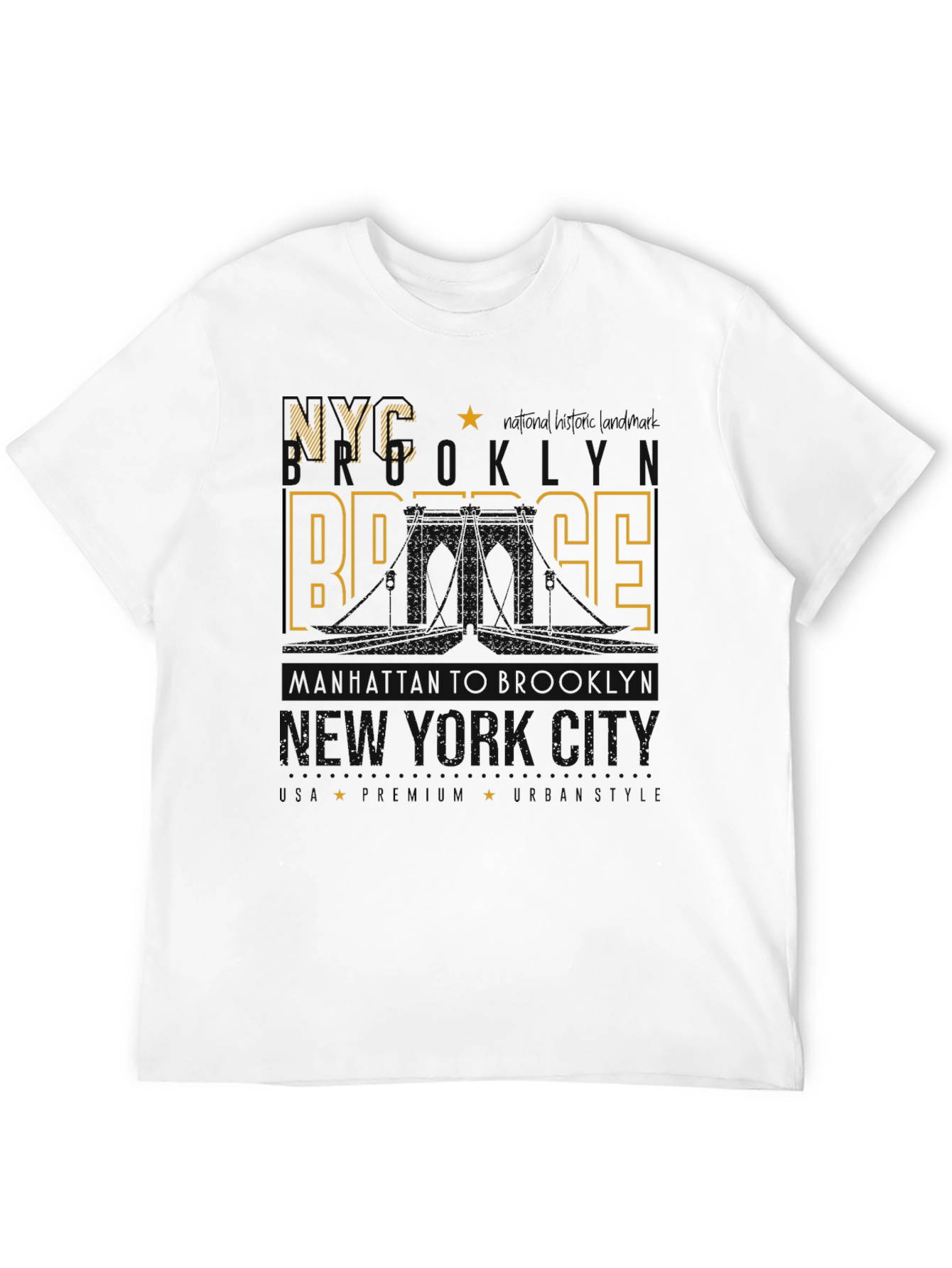 NYC Brooklyn Bridge T-Shirt - Urban Style
