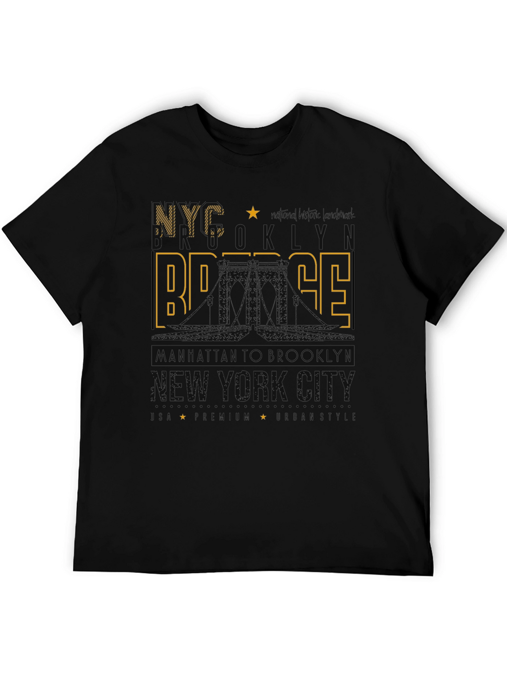 NYC Brooklyn Bridge T-Shirt - Urban Style