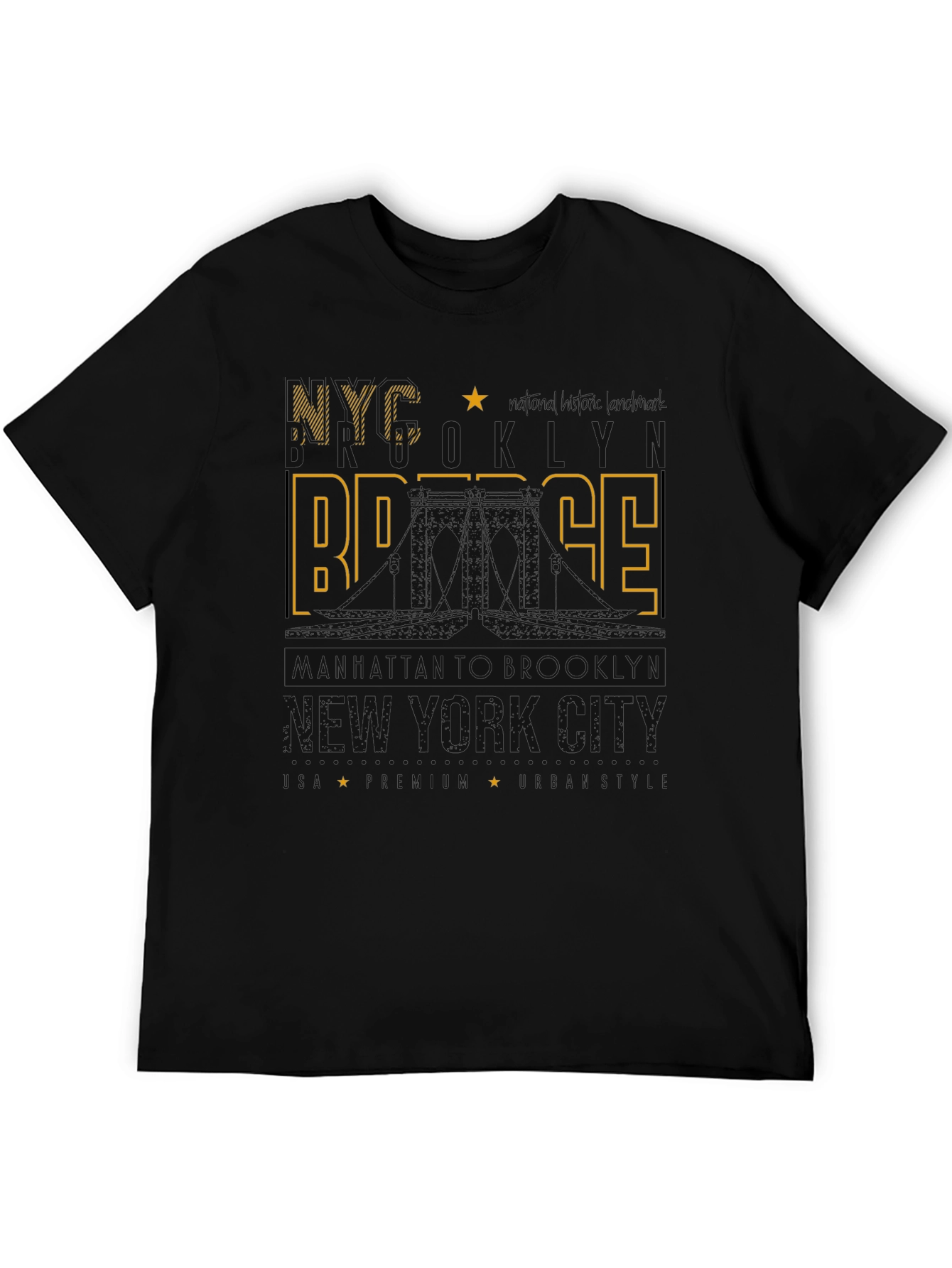 NYC Brooklyn Bridge T-Shirt - Urban Style