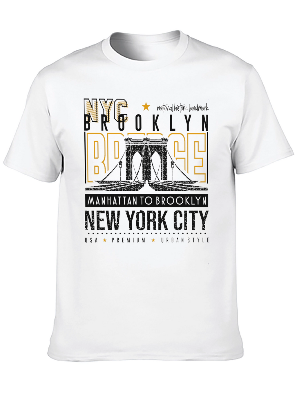 NYC Brooklyn Bridge T-Shirt - Urban Style