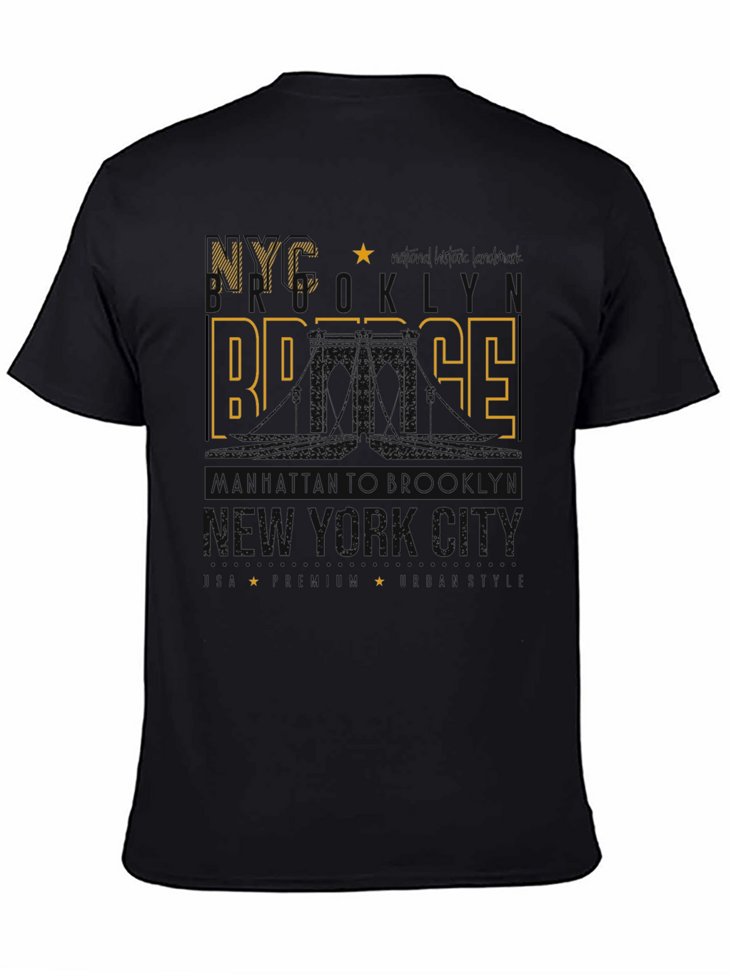 NYC Brooklyn Bridge T-Shirt - Urban Style