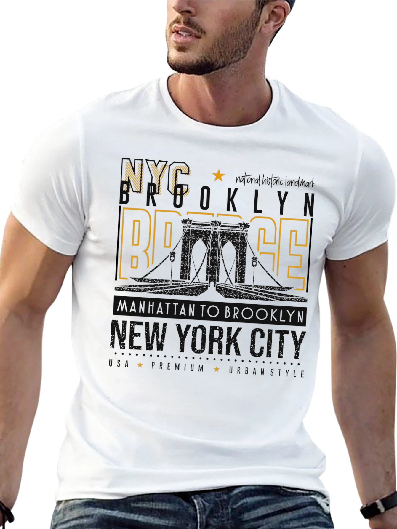 NYC Brooklyn Bridge T-Shirt - Urban Style