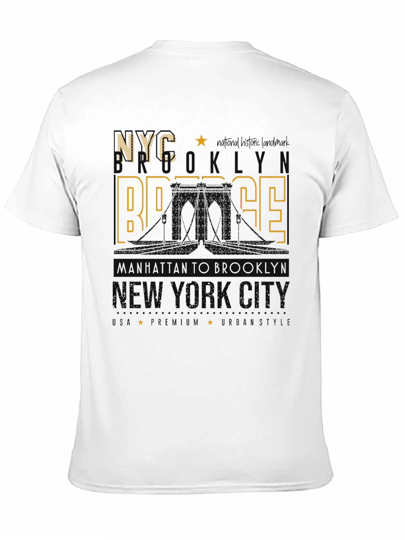 NYC Brooklyn Bridge T-Shirt - Urban Style