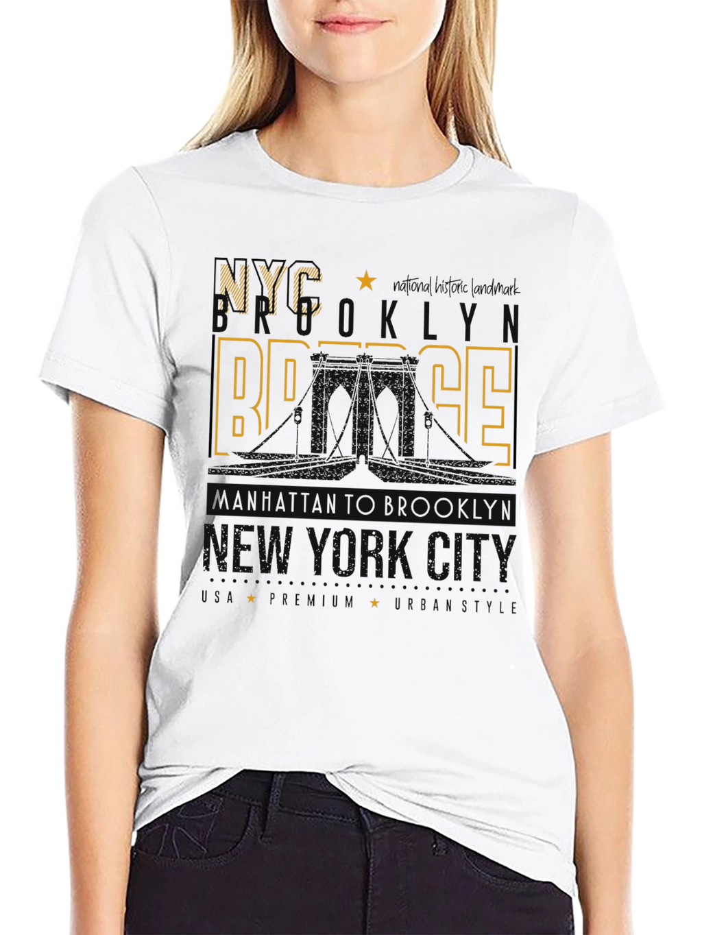 NYC Brooklyn Bridge T-Shirt - Urban Style