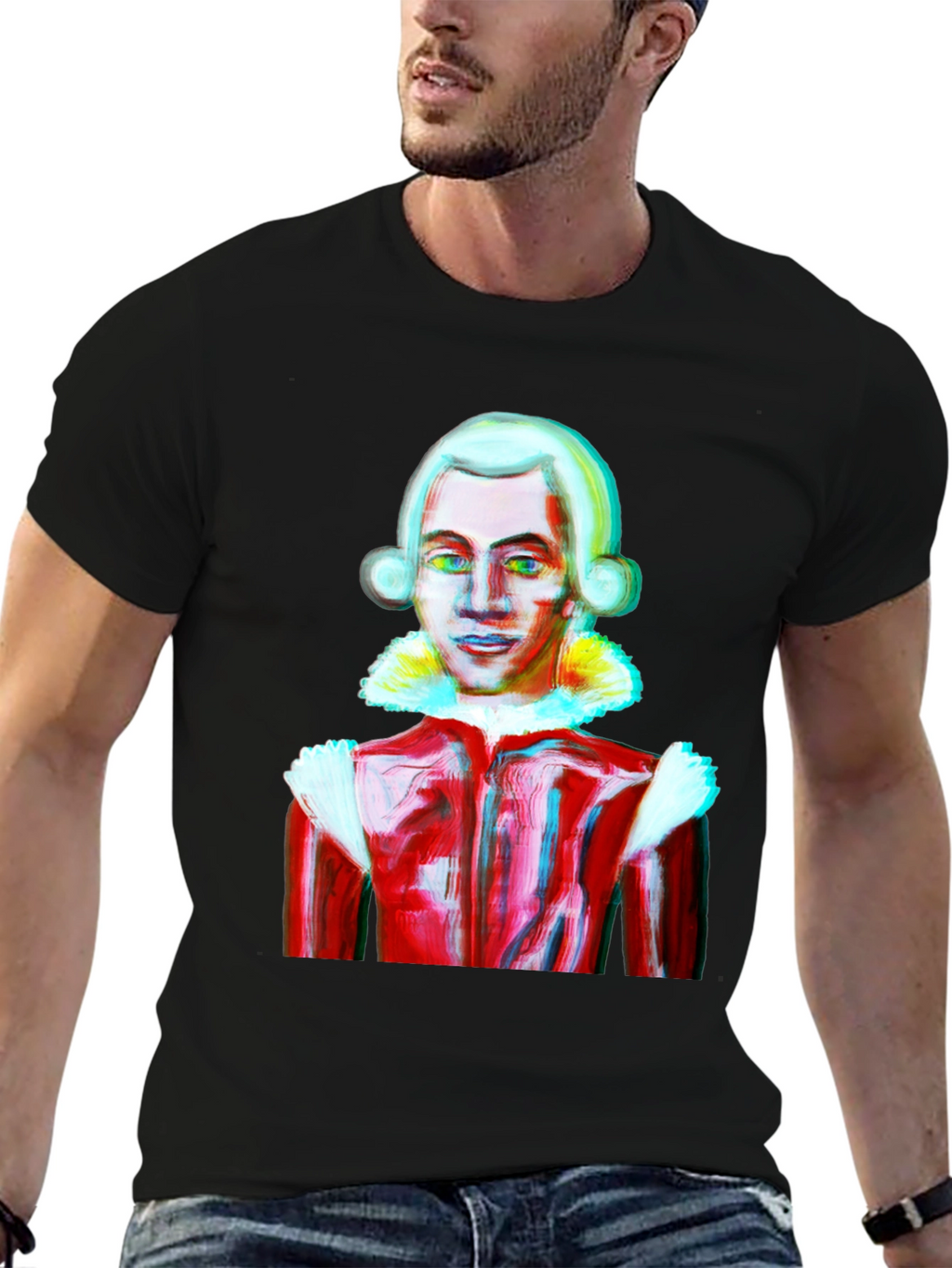 Mozart Style Graphic Tee - Artistic T-Shirt