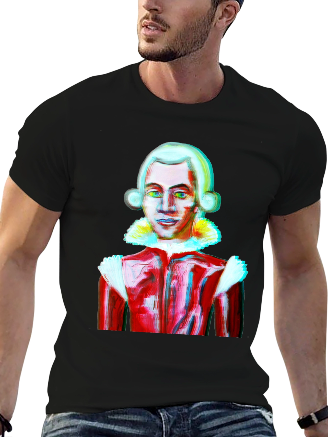 Mozart Style Graphic Tee - Artistic T-Shirt