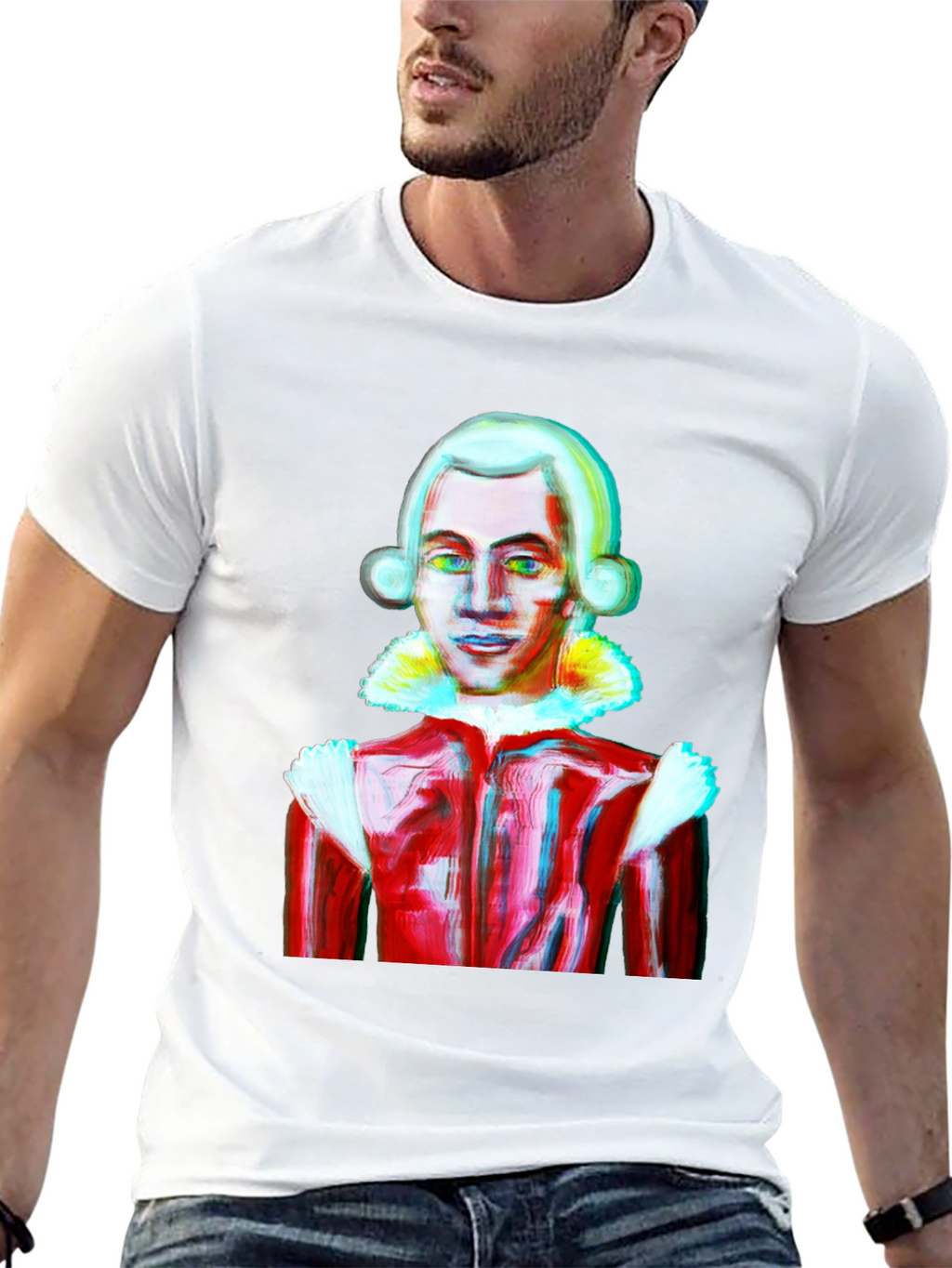 Mozart Style Graphic Tee - Artistic T-Shirt