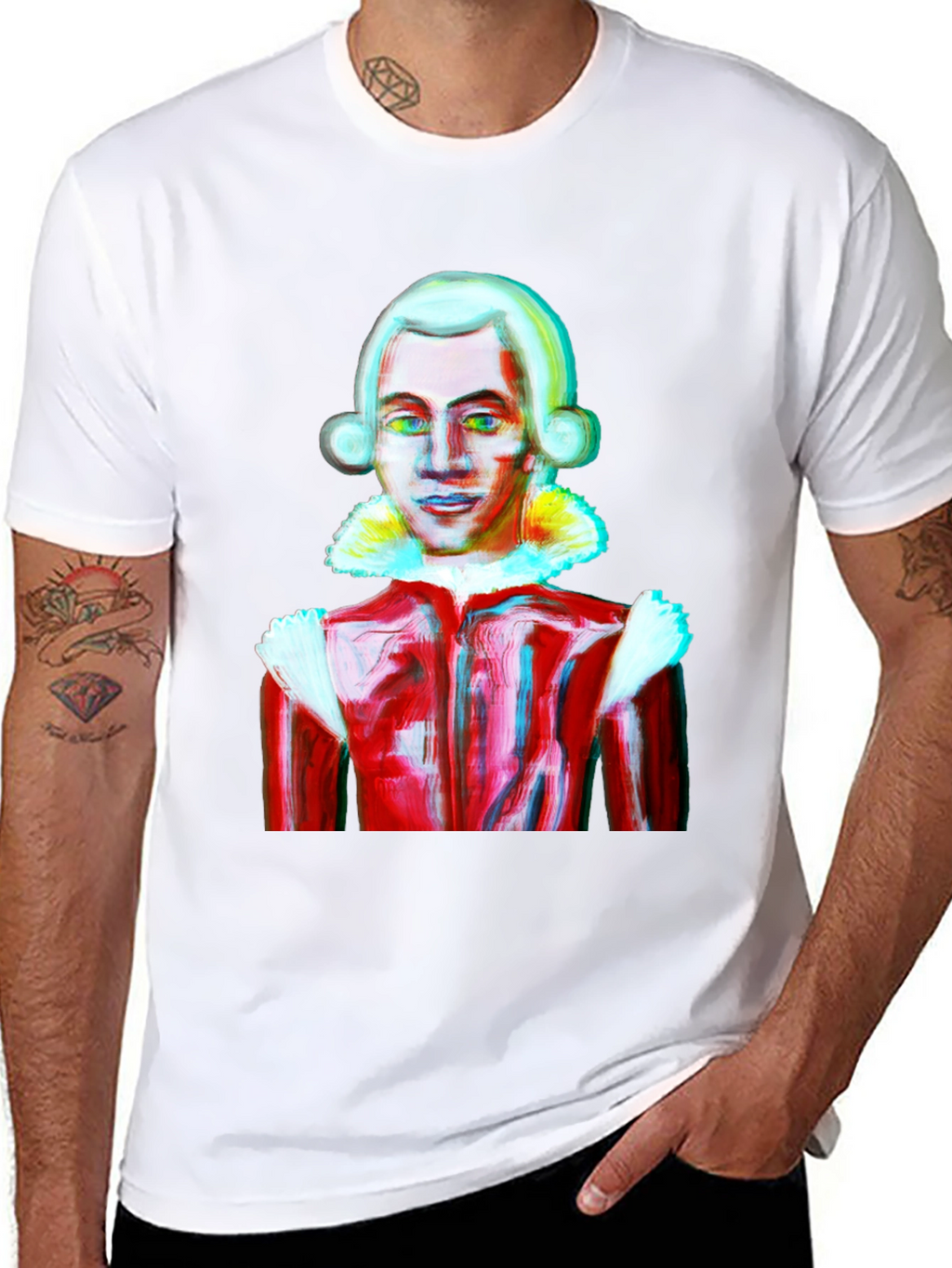 Mozart Style Graphic Tee - Artistic T-Shirt