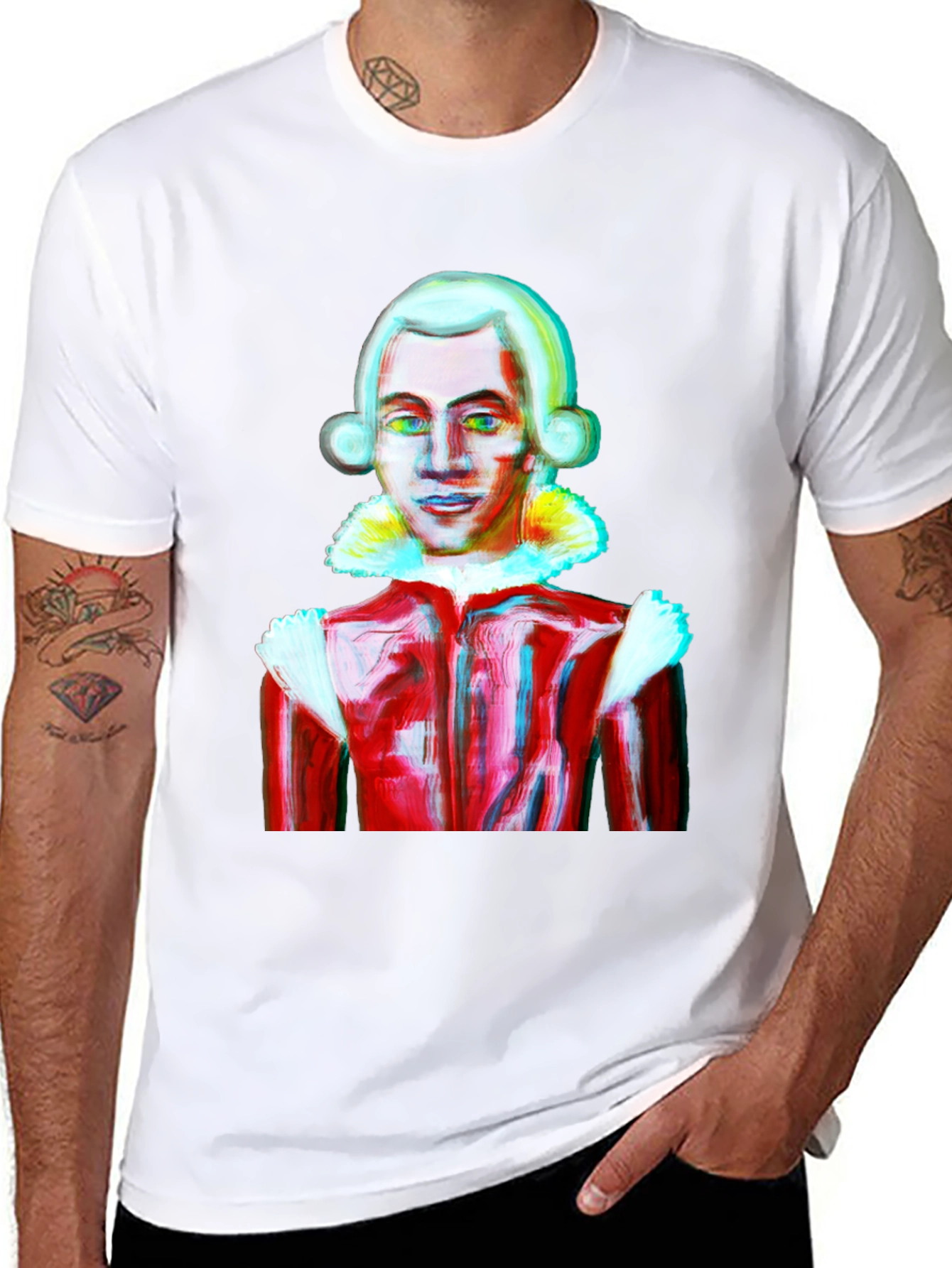 Mozart Style Graphic Tee - Artistic T-Shirt