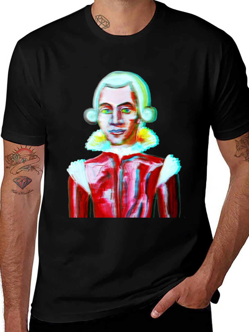 Mozart Style Graphic Tee - Artistic T-Shirt