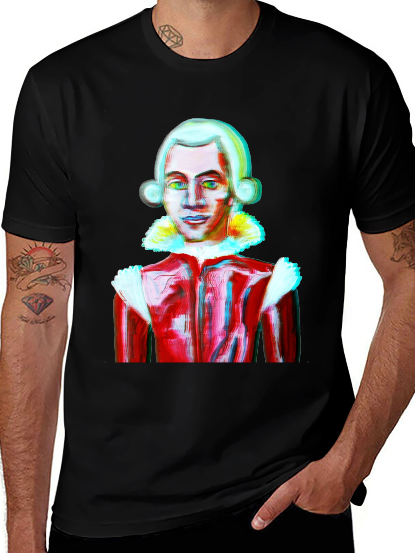 Mozart Style Graphic Tee - Artistic T-Shirt