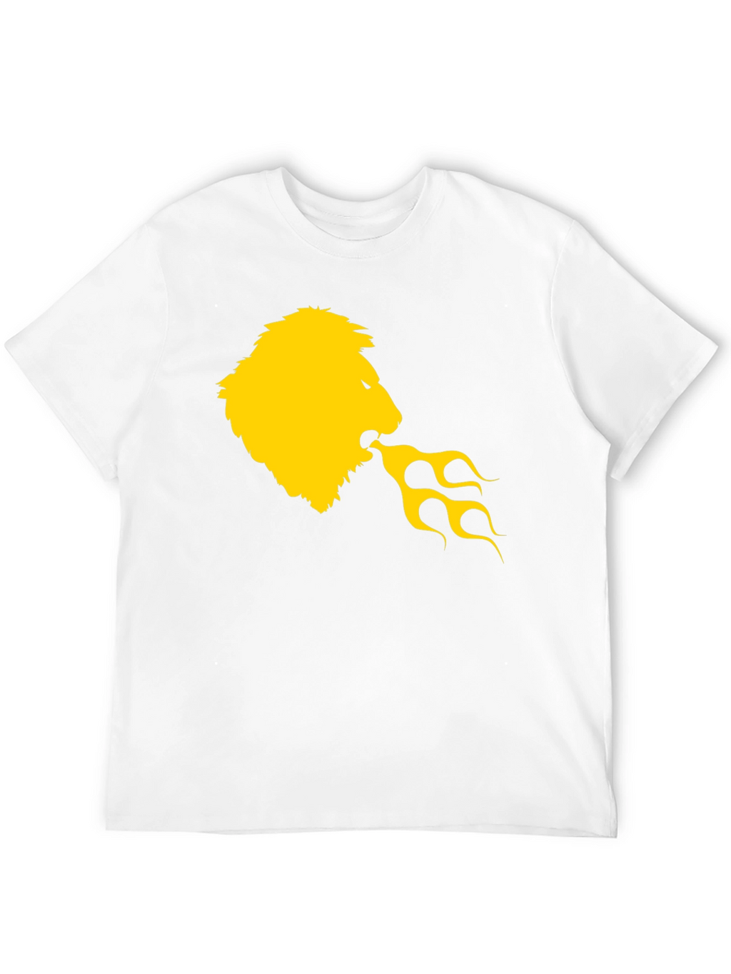 Lion Fire Breath Graphic Tee - Black