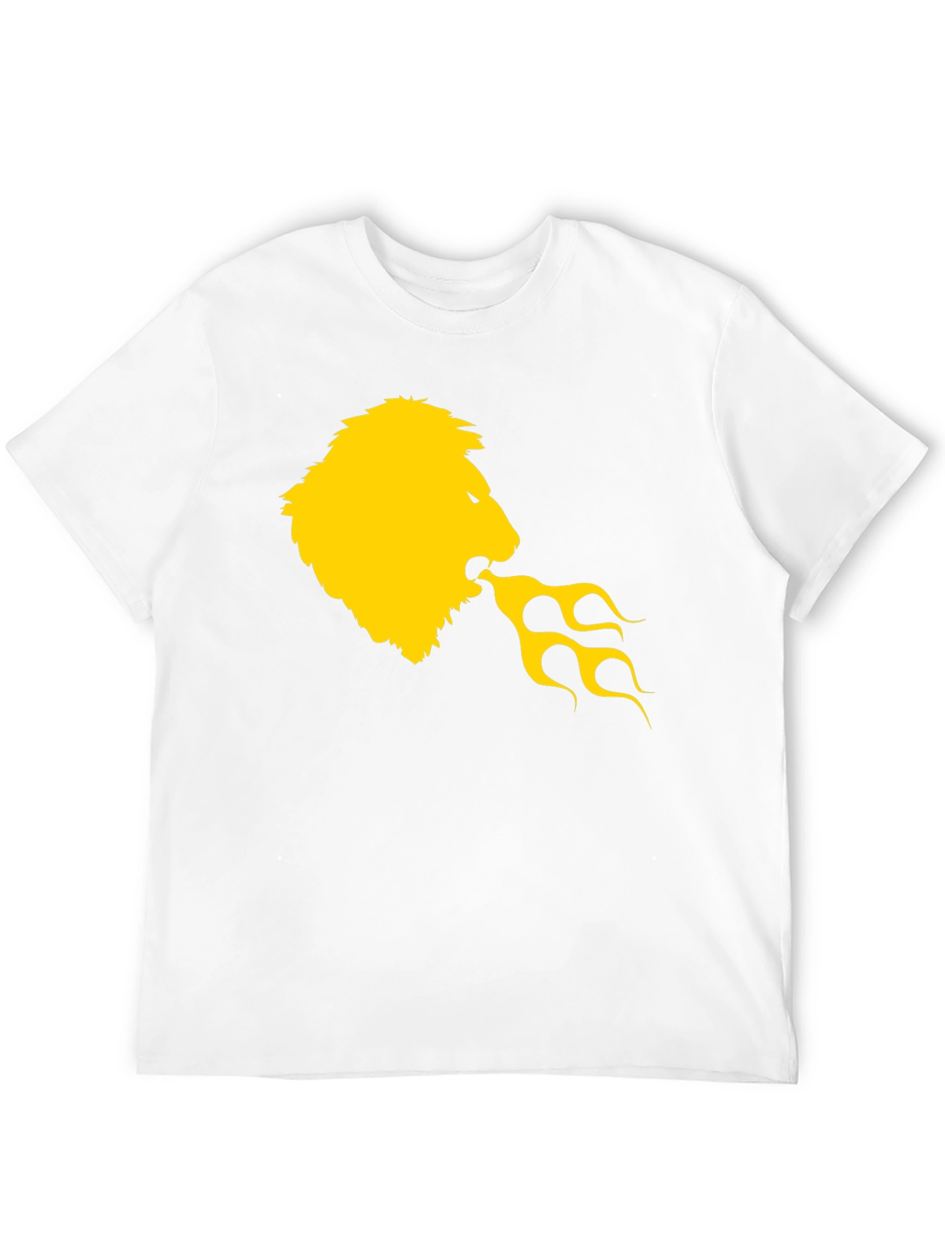 Lion Fire Breath Graphic Tee - Black