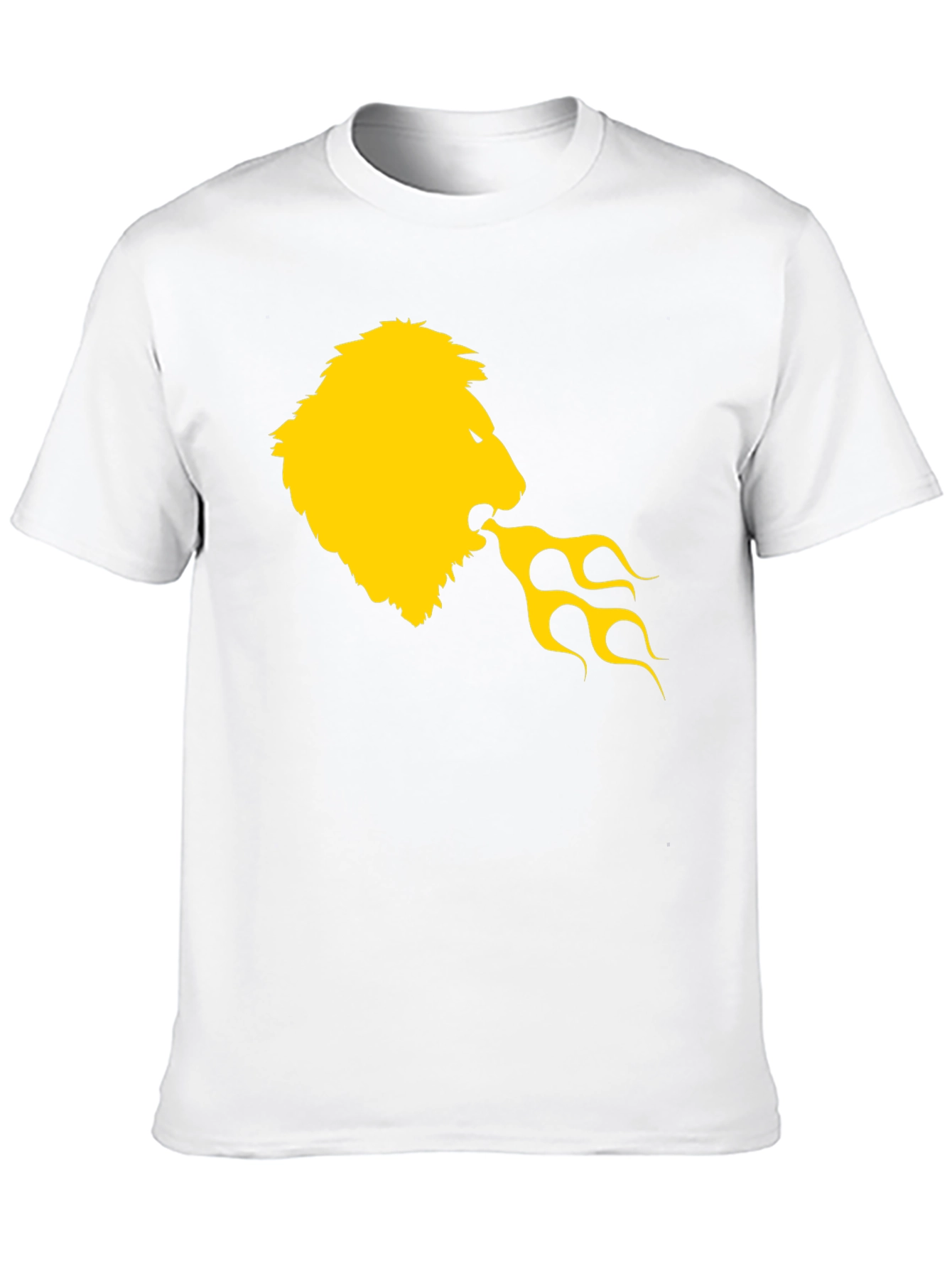 Lion Fire Breath Graphic Tee - Black