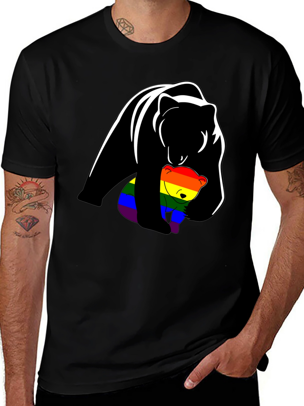 Bear Hug Pride T-Shirt - Soft Cotton Tee