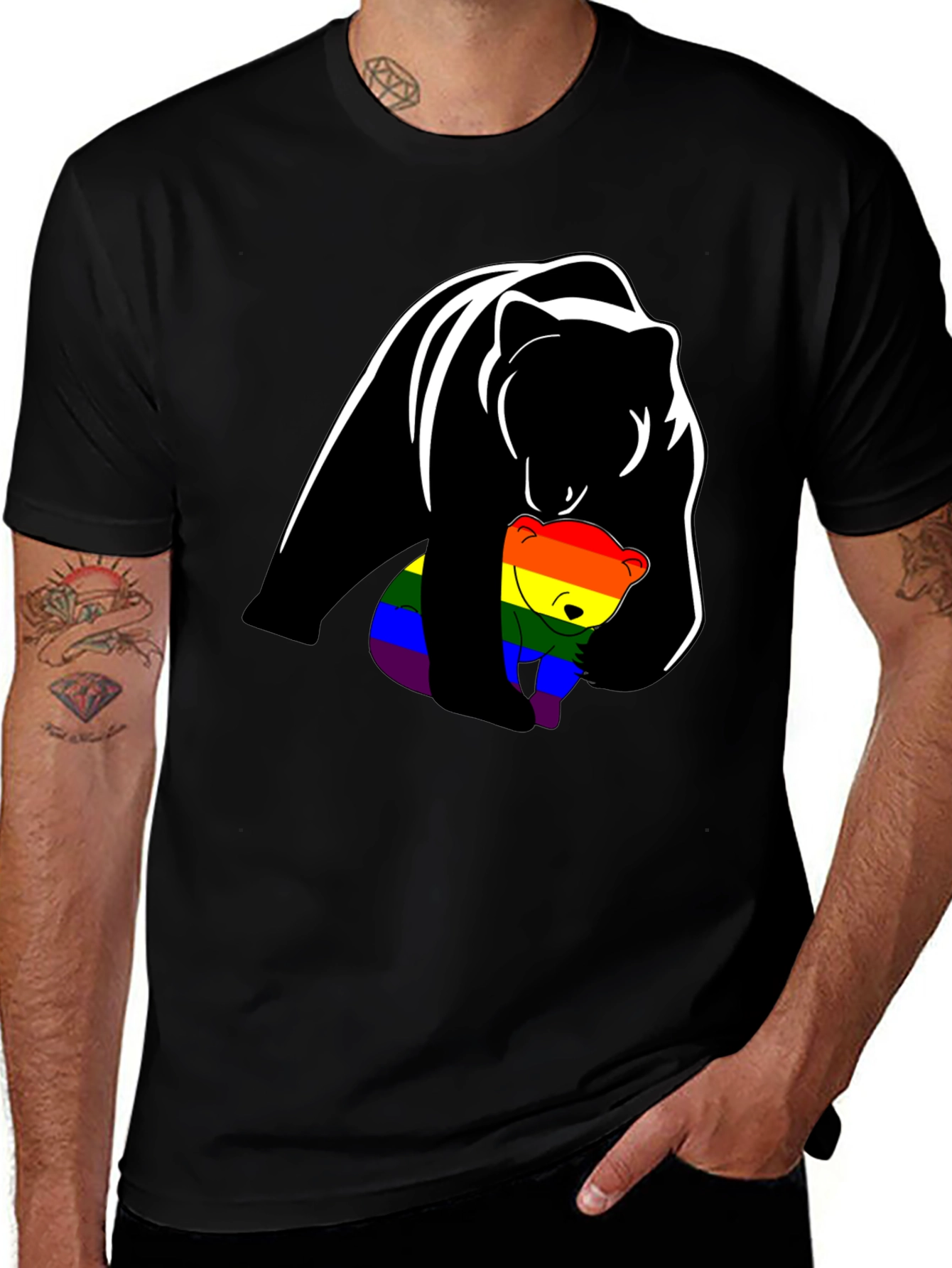 Bear Hug Pride T-Shirt - Soft Cotton Tee