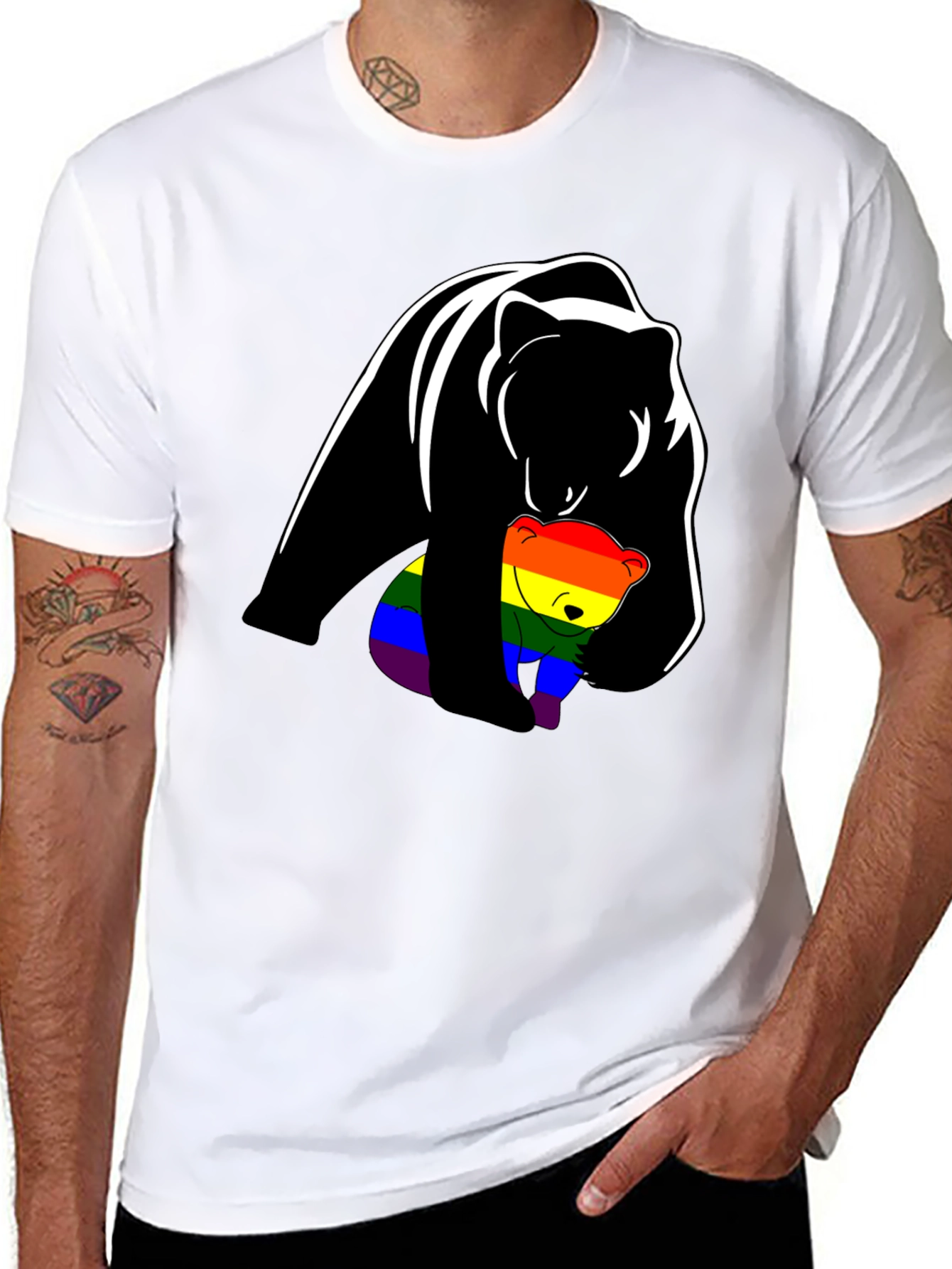 Bear Hug Pride T-Shirt - Soft Cotton Tee