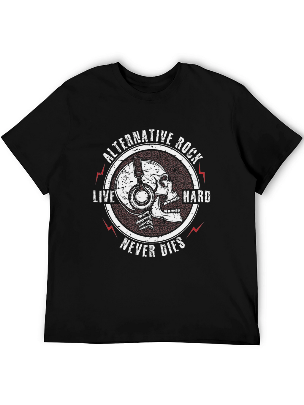 Alternative Rock Skull Graphic T-Shirt