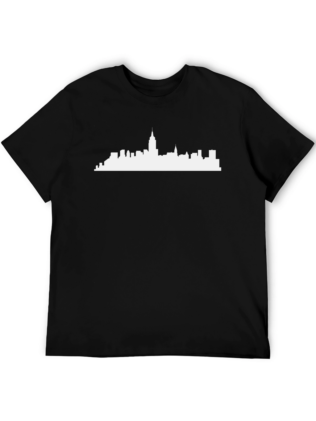 Cityscape Silhouette Tee - Black Cotton Blend