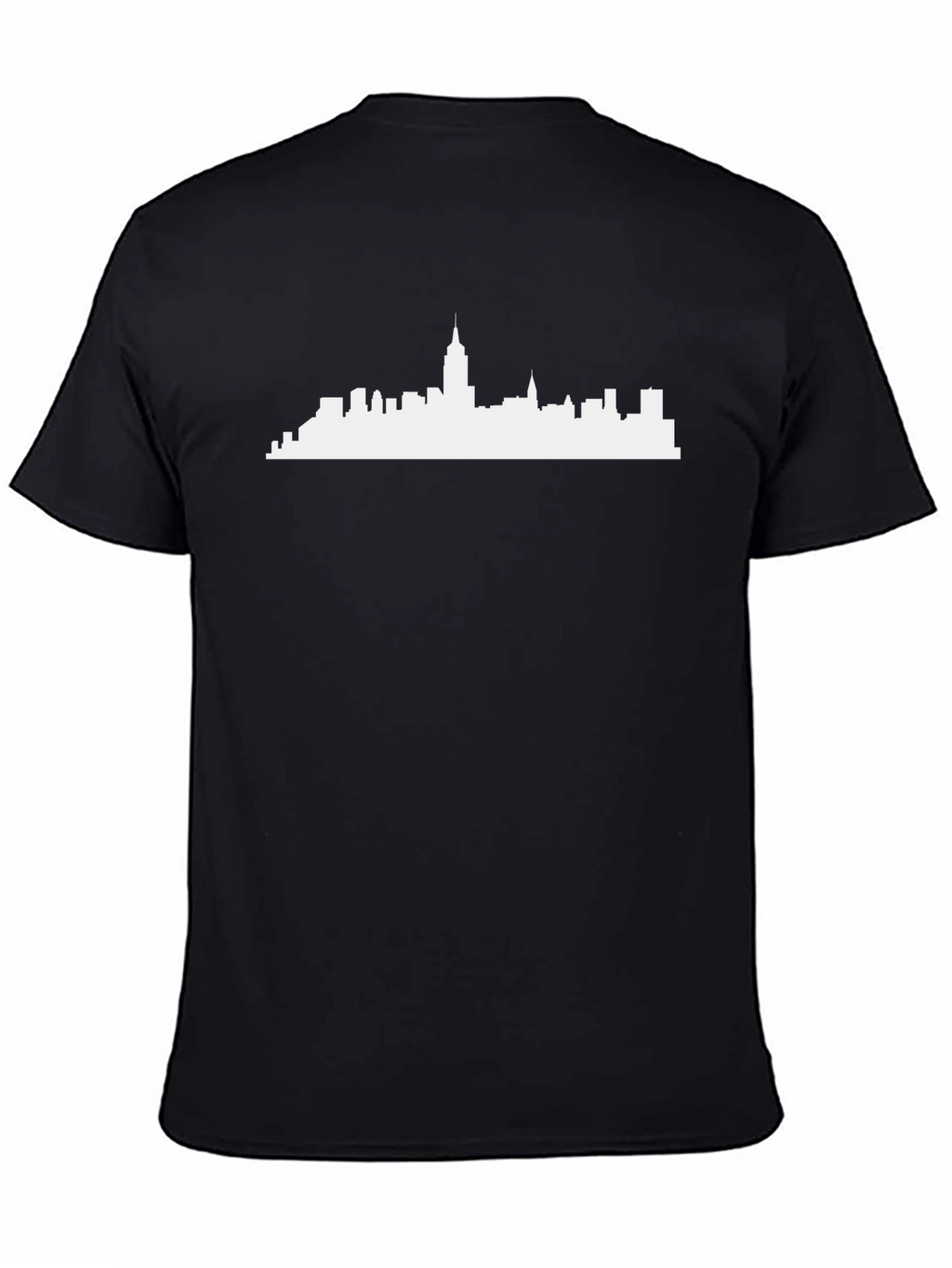Cityscape Silhouette Tee - Black Cotton Blend