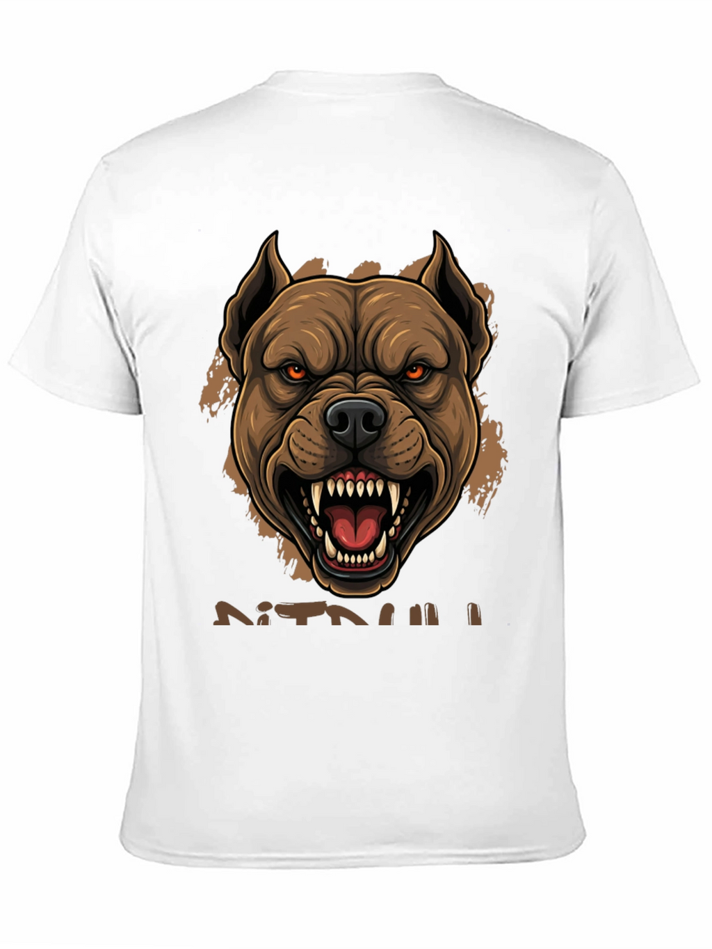 Pitbull Graphic Tee - Fierce Dog Design