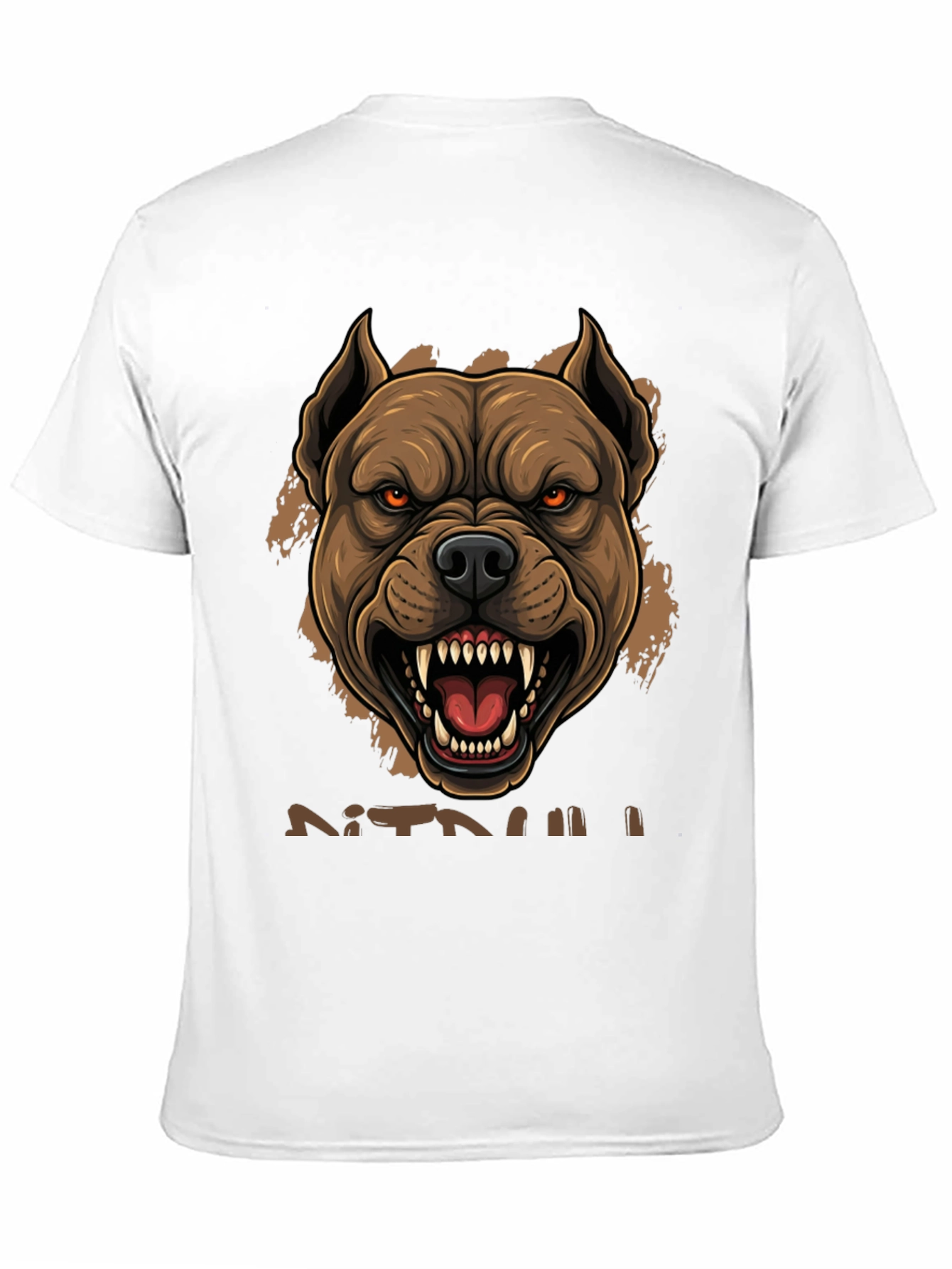 Pitbull Graphic Tee - Fierce Dog Design