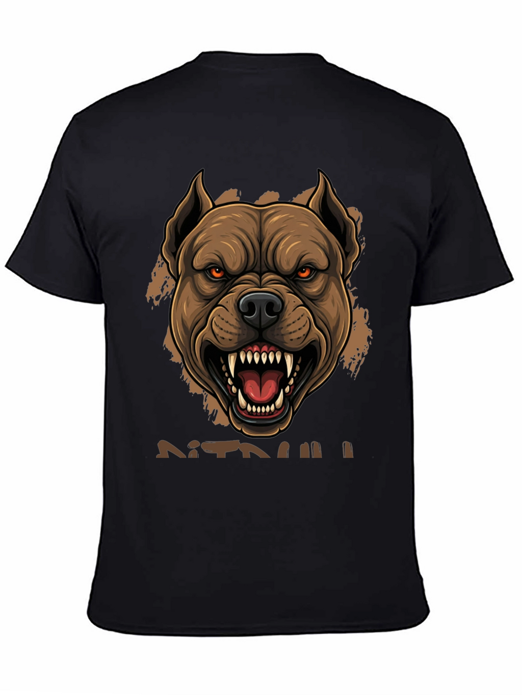 Pitbull Graphic Tee - Fierce Dog Design