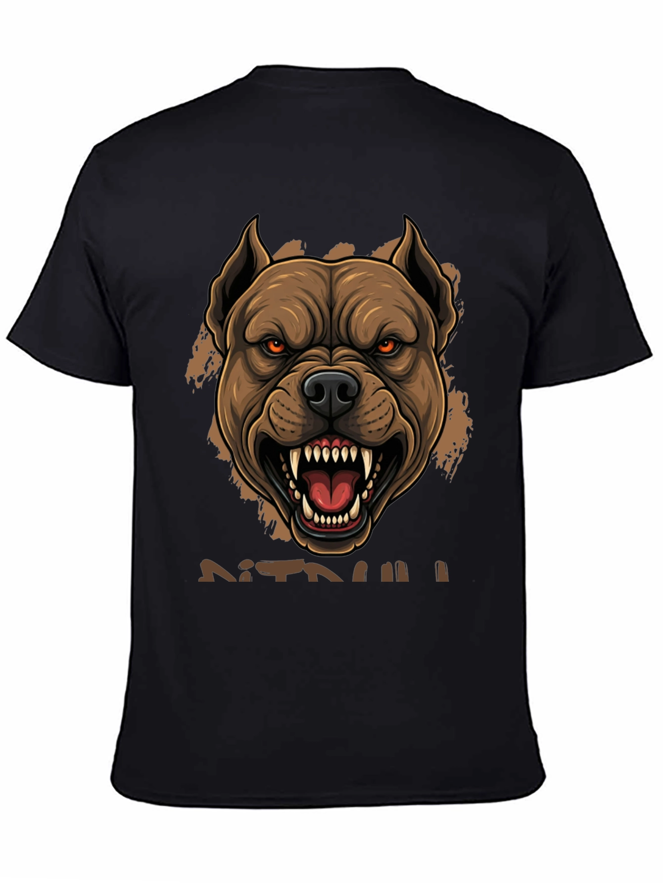 Pitbull Graphic Tee - Fierce Dog Design