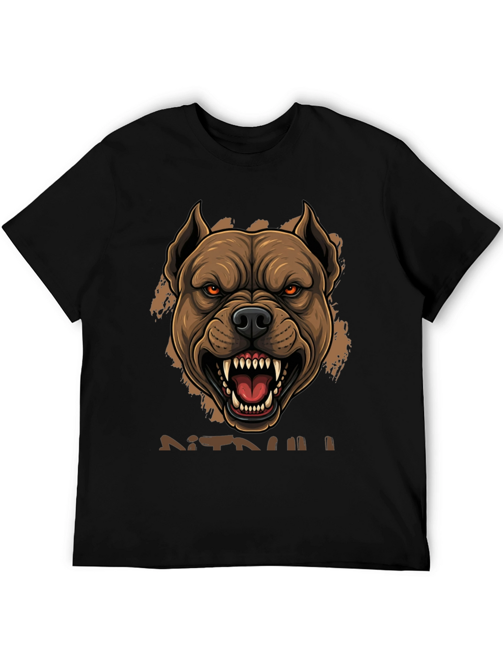 Pitbull Graphic Tee - Fierce Dog Design