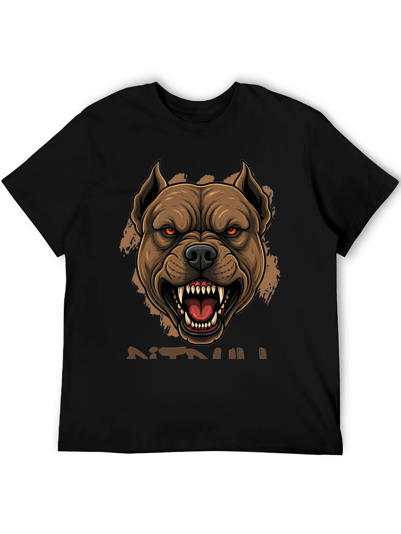 Pitbull Graphic Tee - Fierce Dog Design