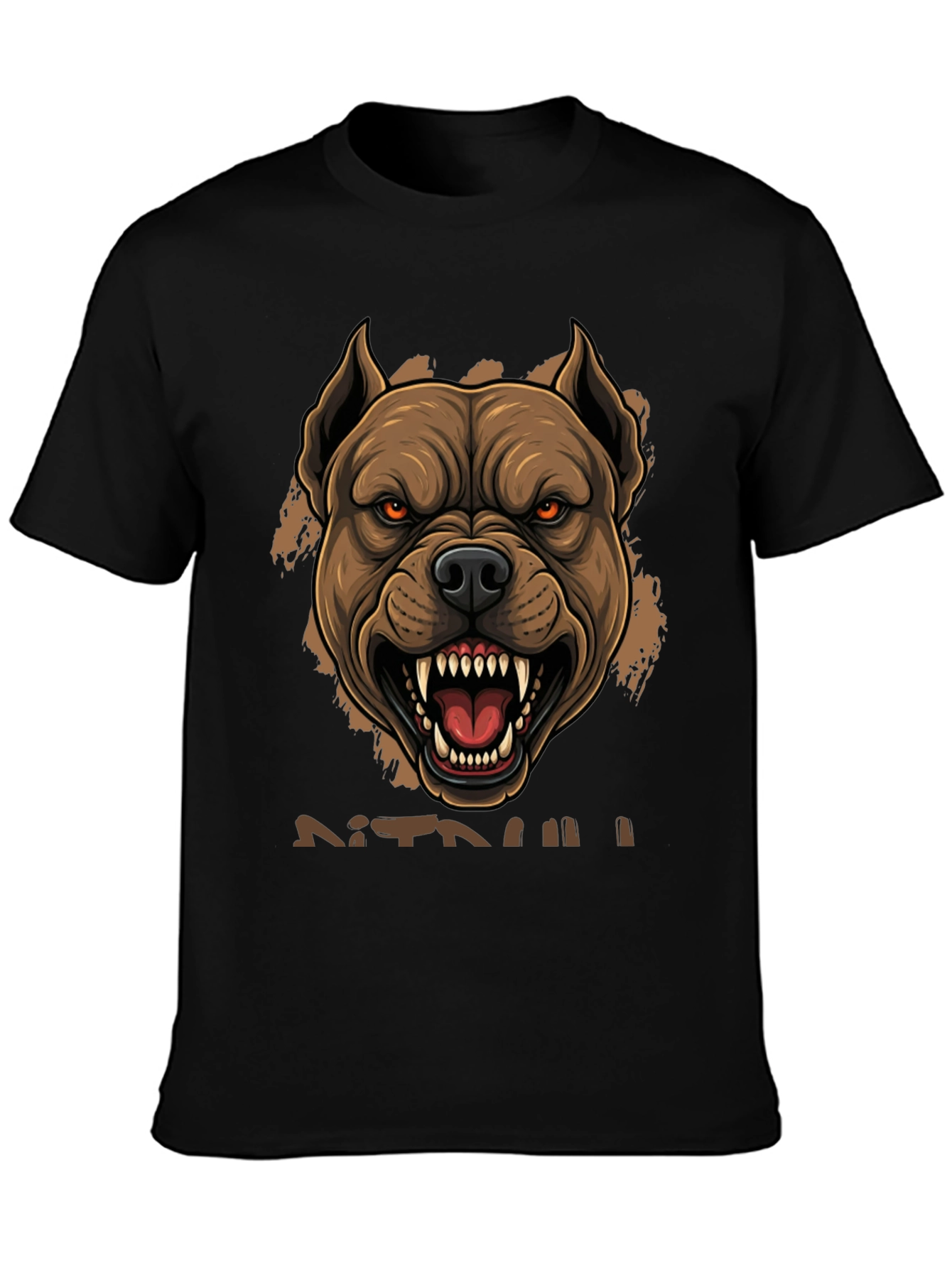 Pitbull Graphic Tee - Fierce Dog Design