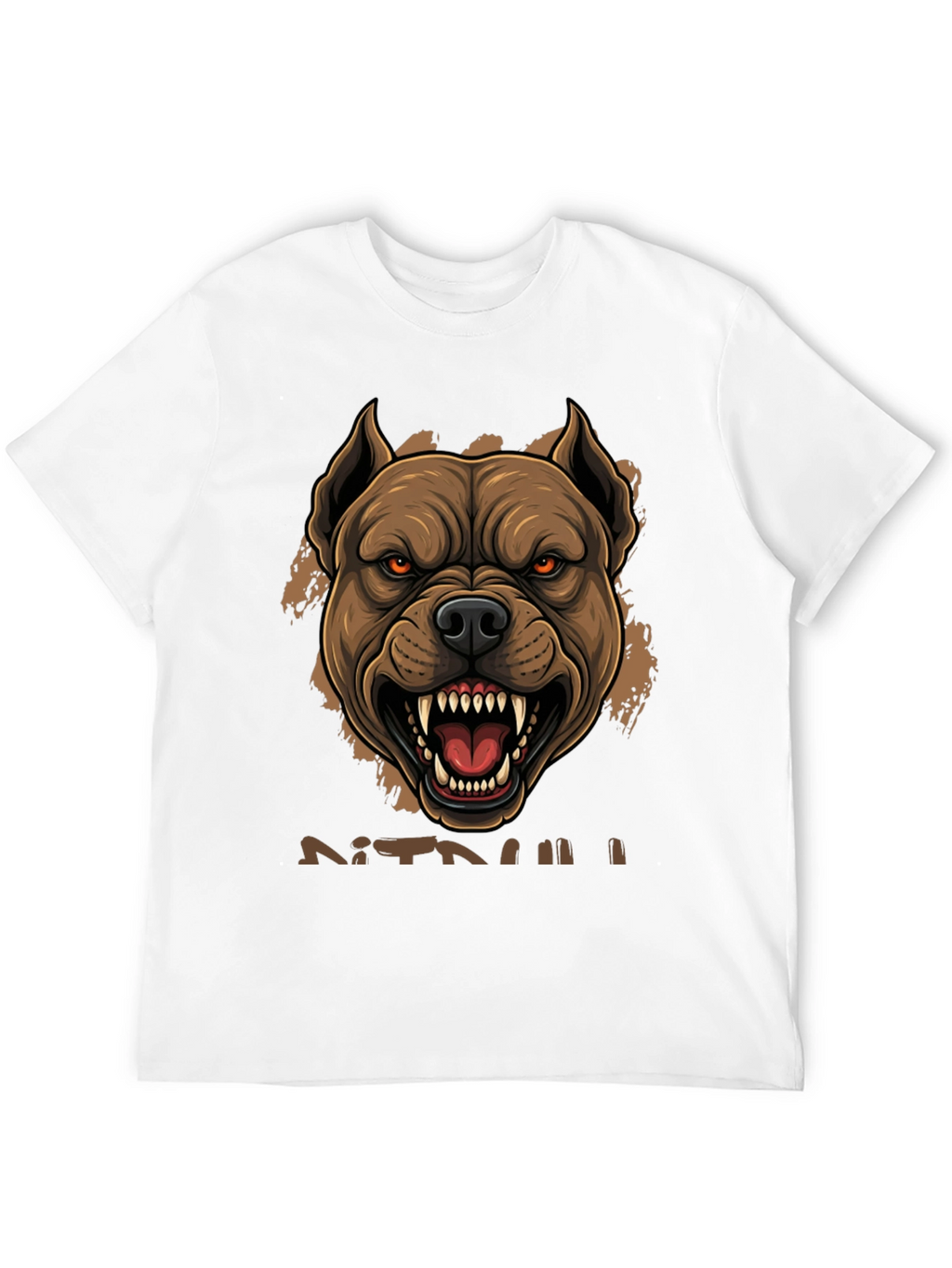 Pitbull Graphic Tee - Fierce Dog Design