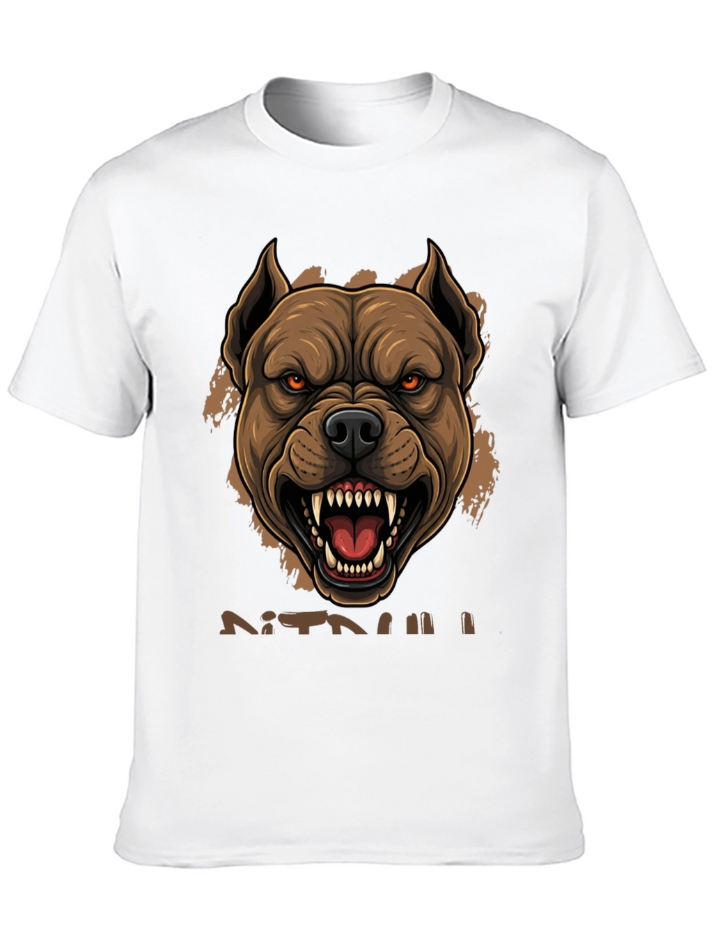 Pitbull Graphic Tee - Fierce Dog Design