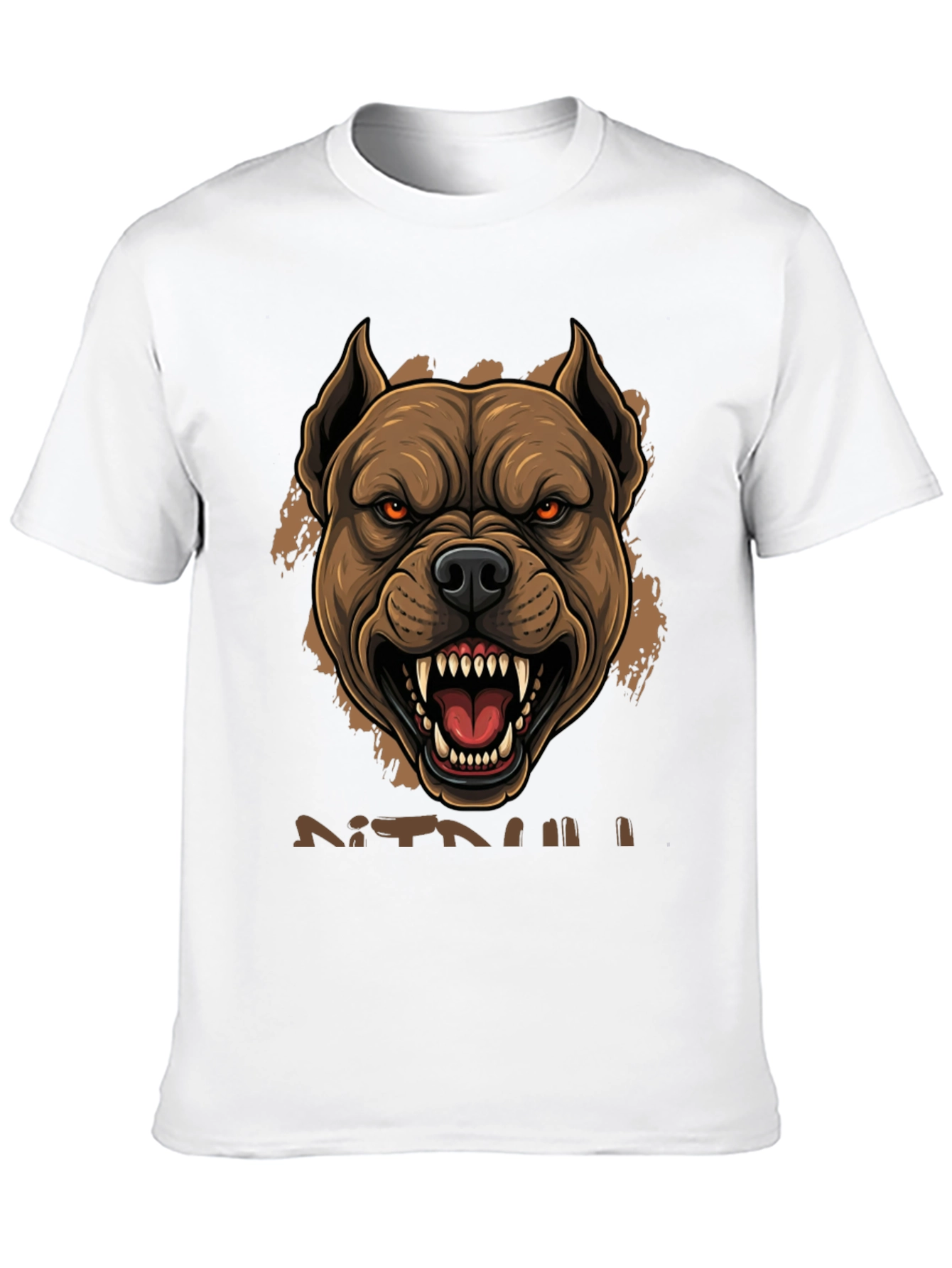 Pitbull Graphic Tee - Fierce Dog Design