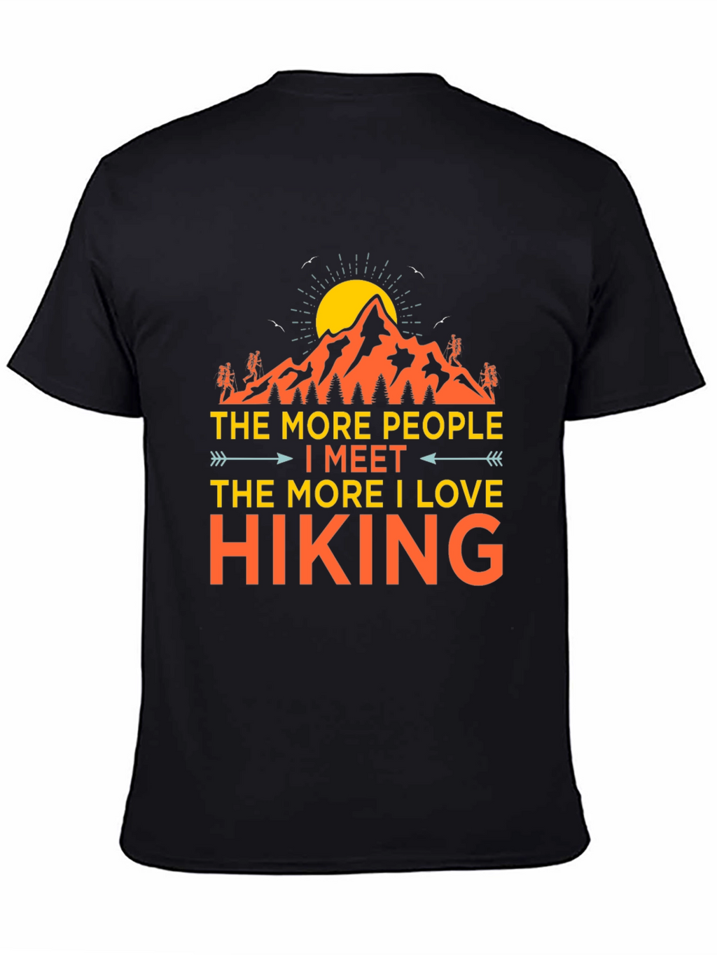 Hiking Love Graphic Tee - Black