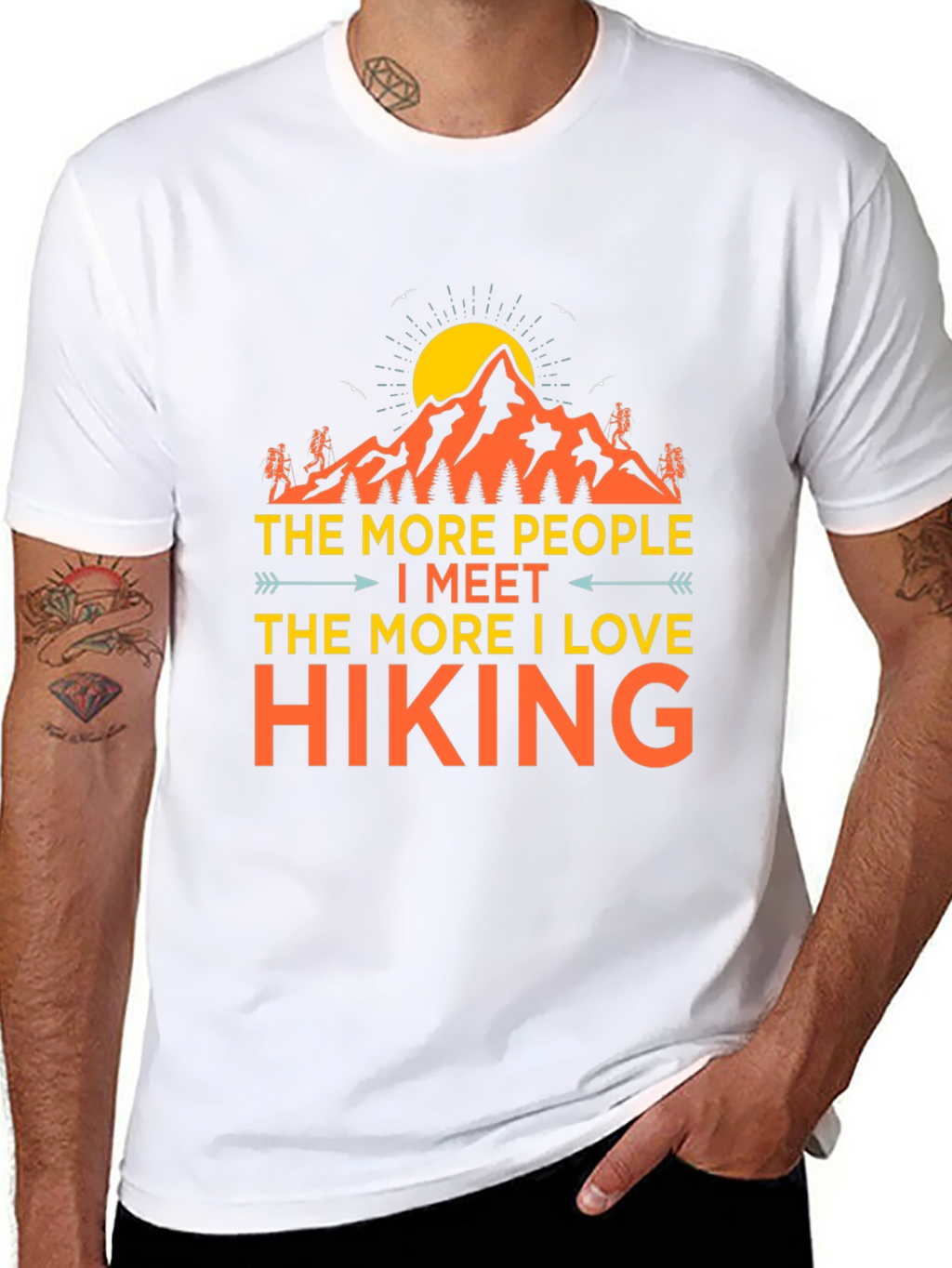 Hiking Love Graphic Tee - Black