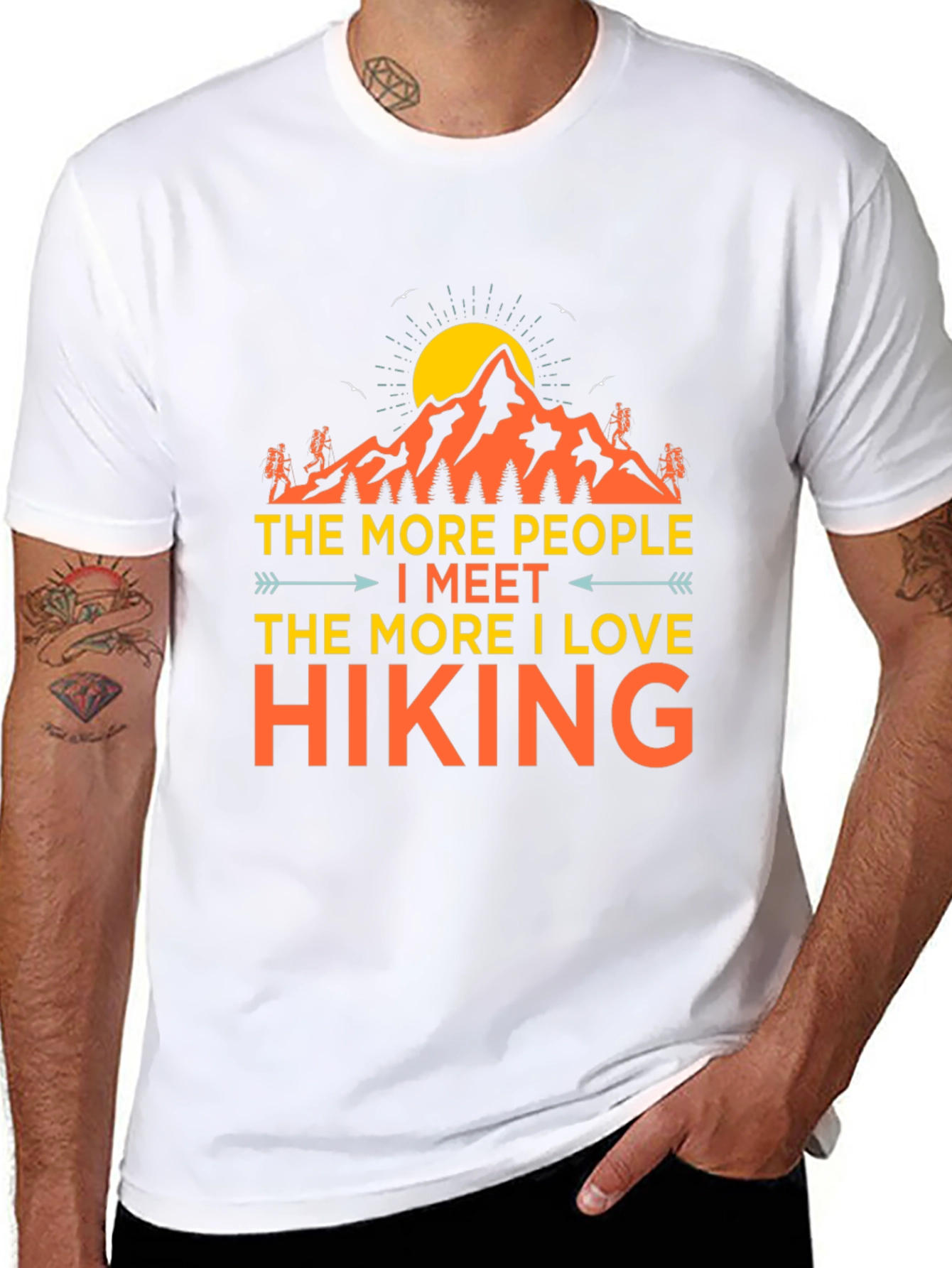 Hiking Love Graphic Tee - Black