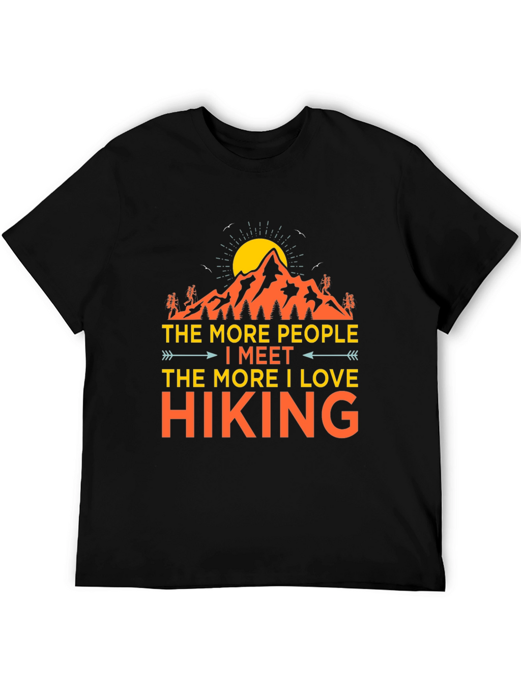 Hiking Love Graphic Tee - Black
