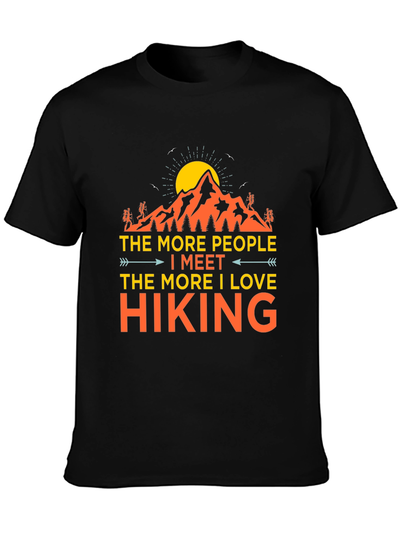 Hiking Love Graphic Tee - Black