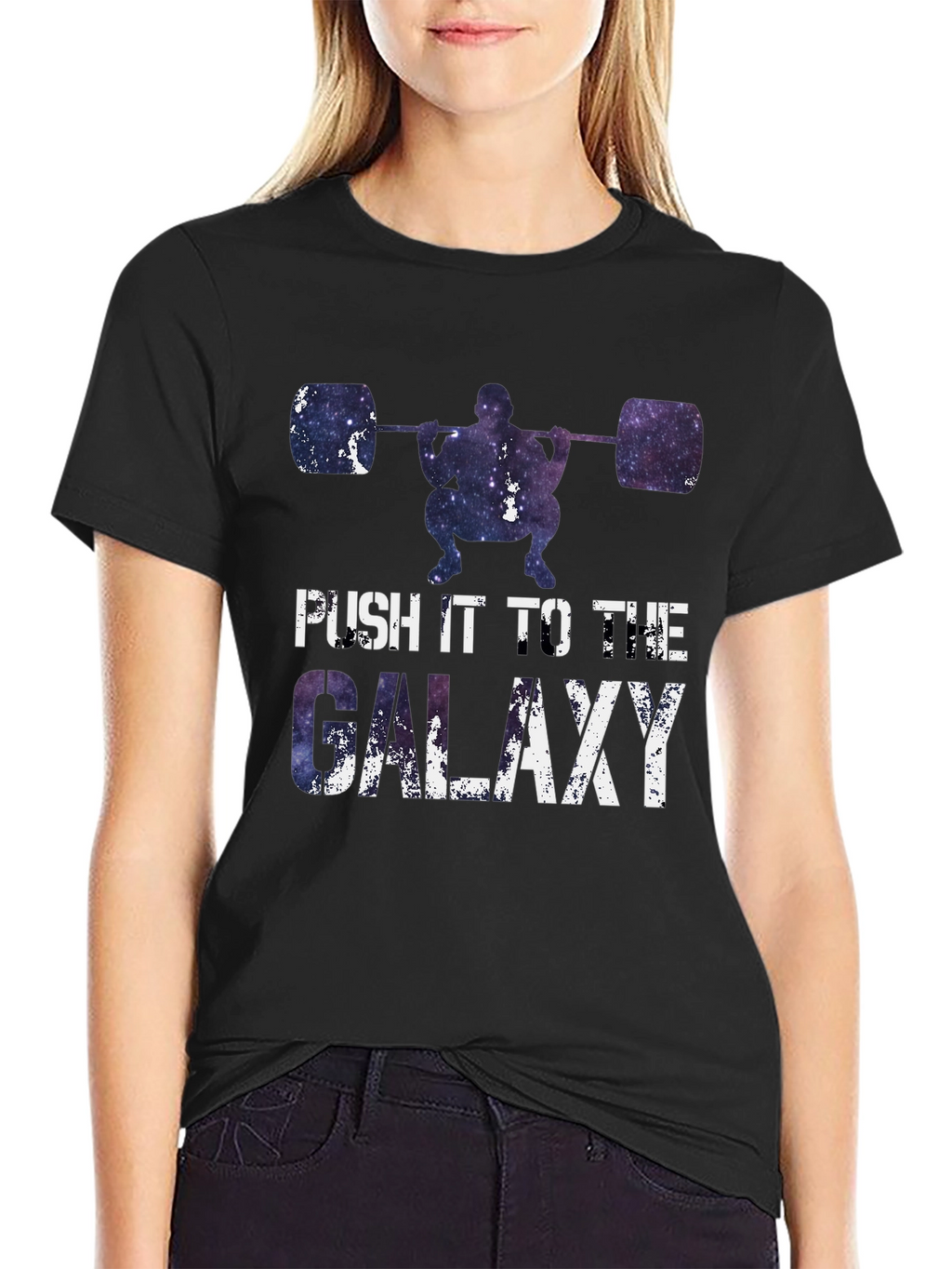 Push it to the Galaxy Weightlifting T-Shirt