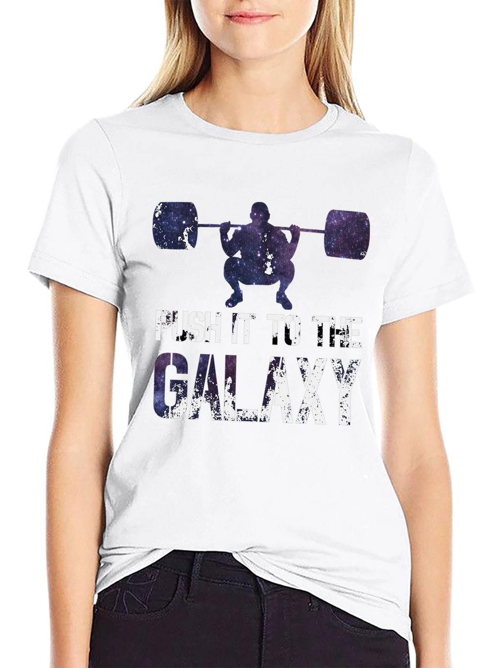 Push it to the Galaxy Weightlifting T-Shirt