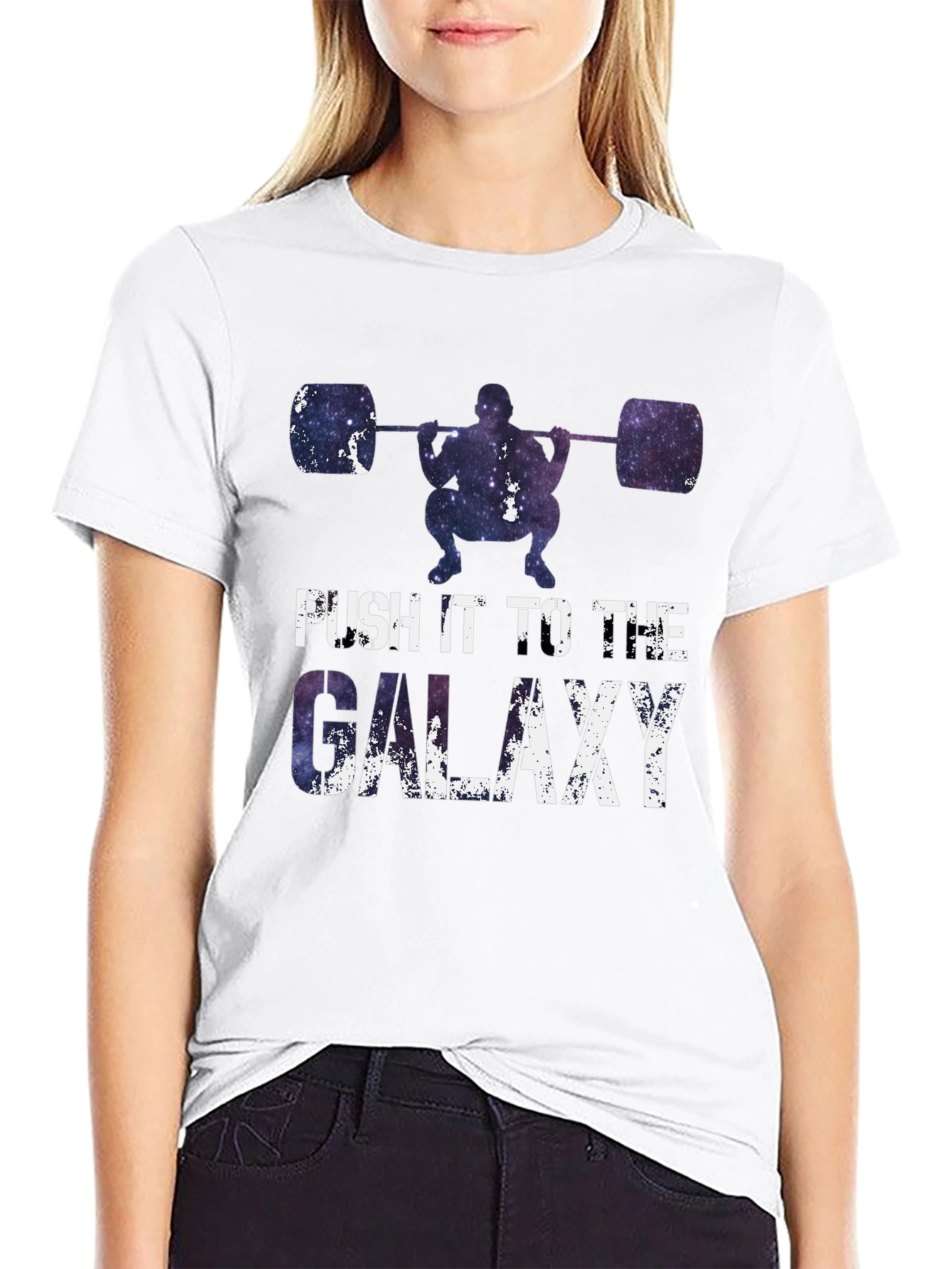 Push it to the Galaxy Weightlifting T-Shirt