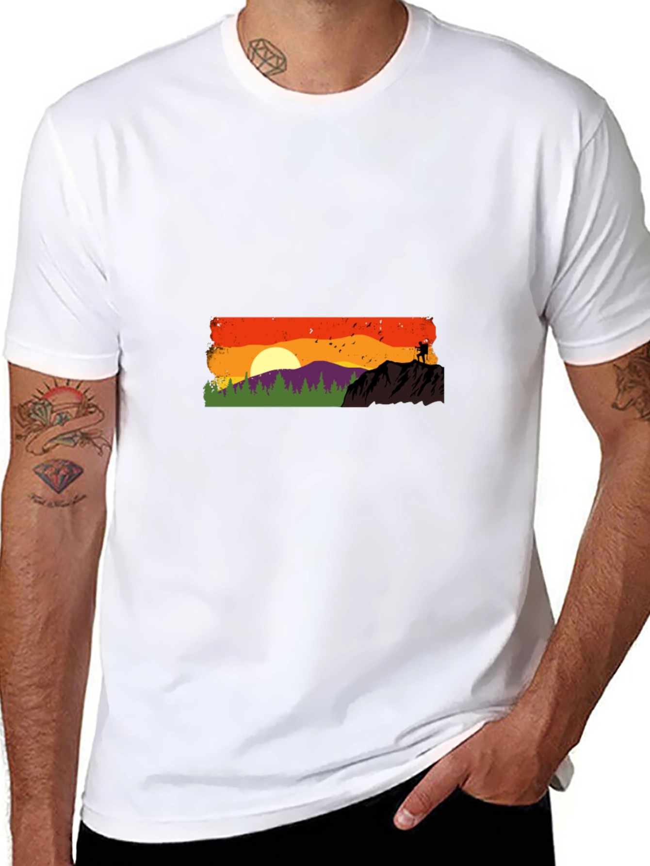 Sunset Hike Graphic Tee - Adventure Awaits!